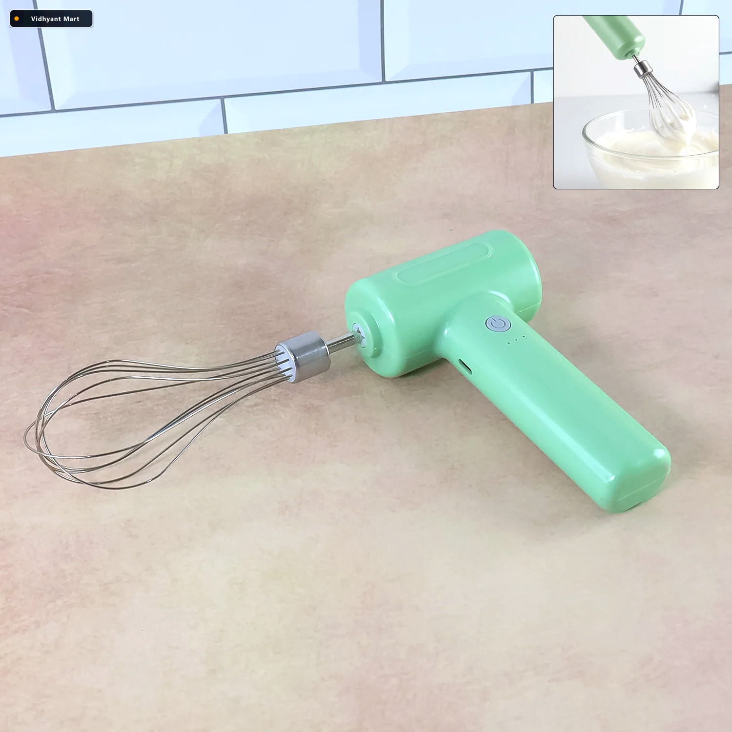 Vidhyant Mart Cordless Electric Whisk Rechargeable Handheld Mixe 2