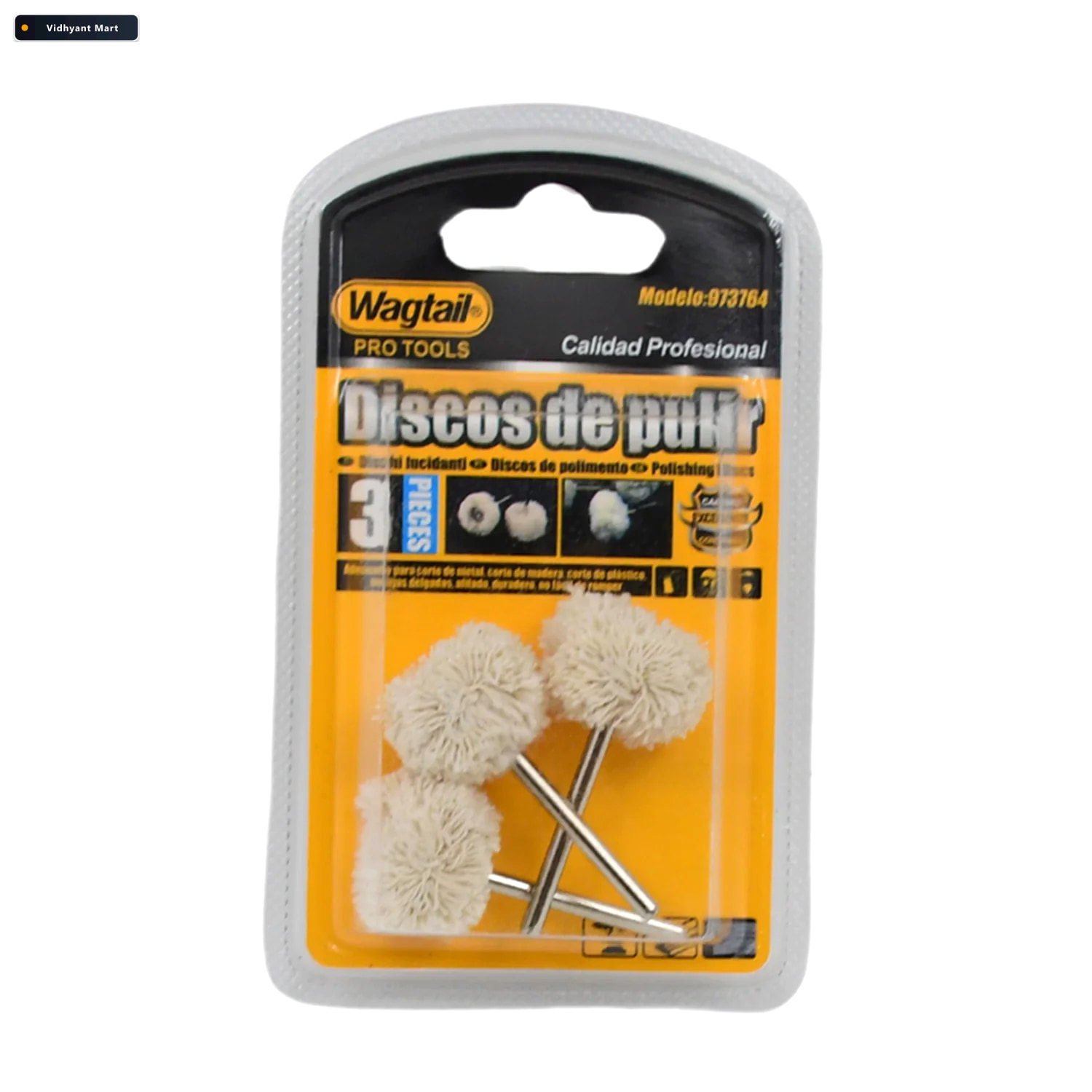 Vidhyant Mart Cotton Polishing Wheels Dremel Buffing Set 3 Pc To 4