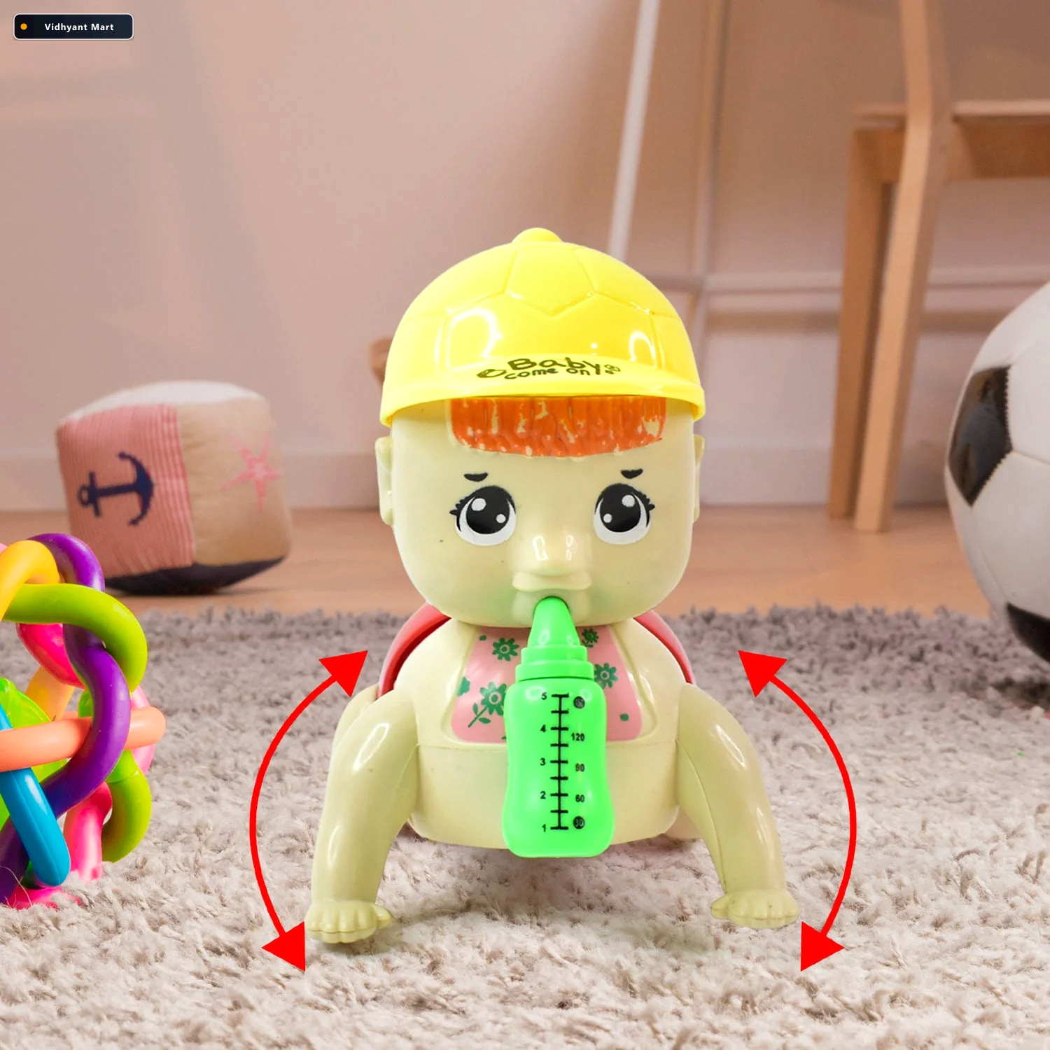 Vidhyant Mart Crawling Baby Toy With Music Lights Engaging Toddl 3