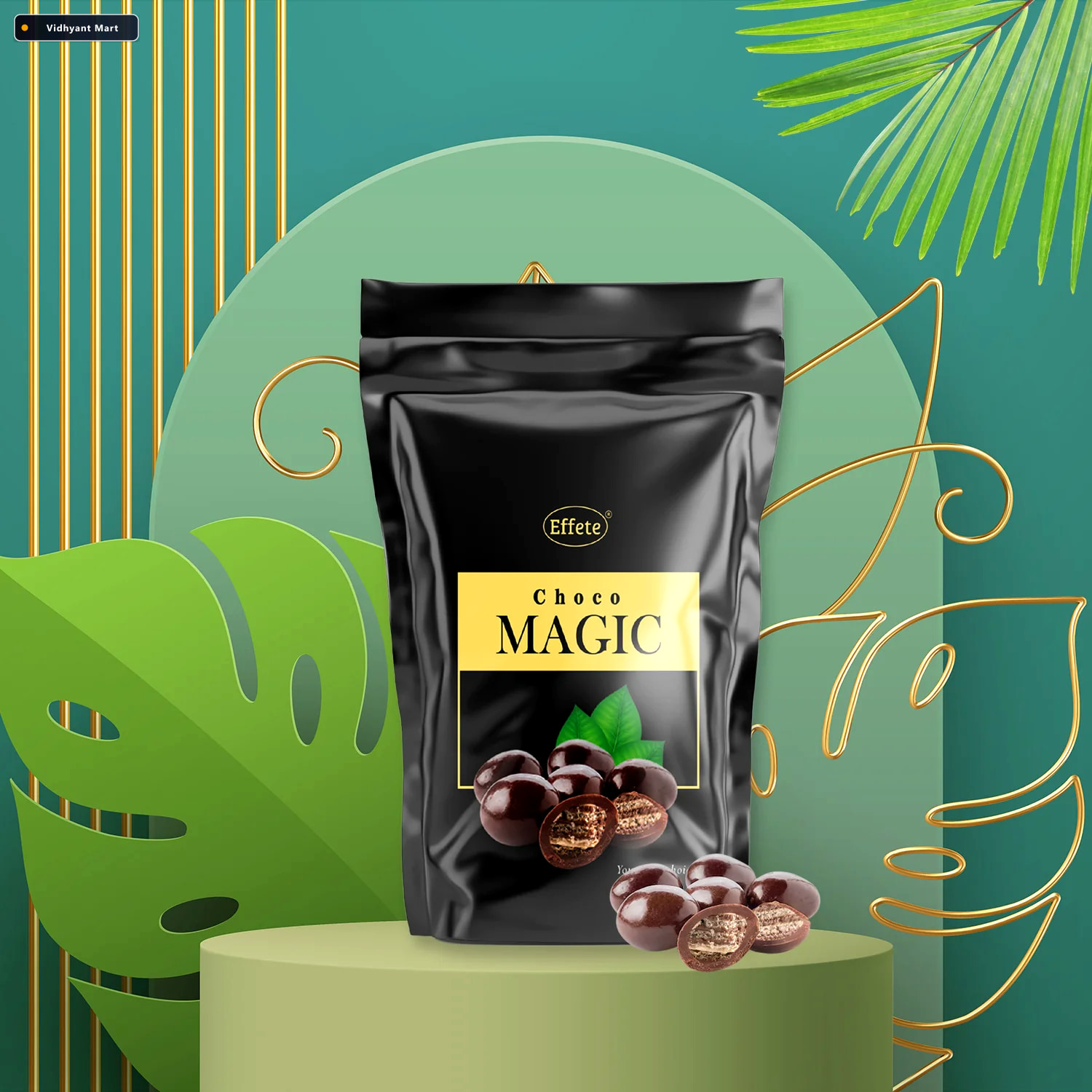 Vidhyant Mart Crunchy Chocolate Bites Delightful 40g Snack Pack 2