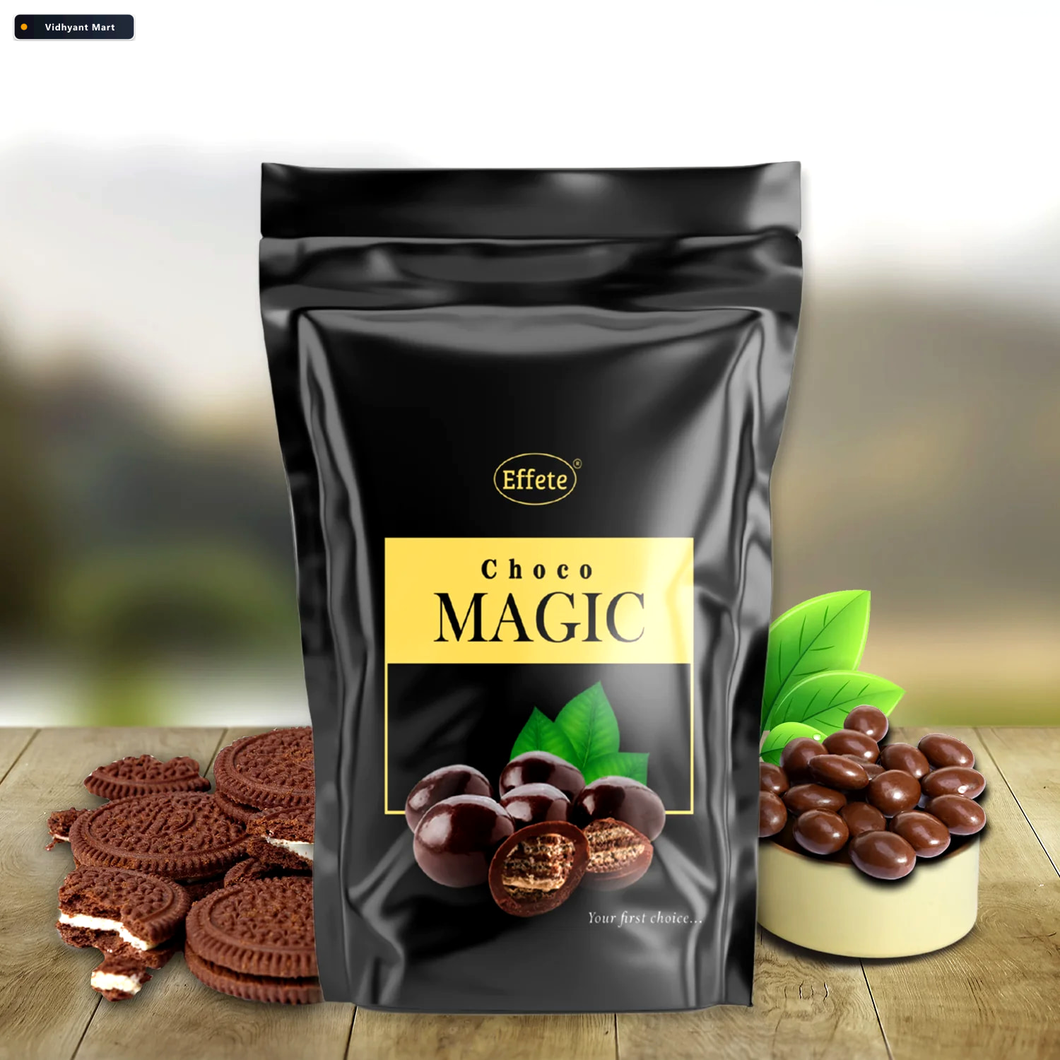 Vidhyant Mart Crunchy Chocolate Bites Delightful 40g Snack Pack 3