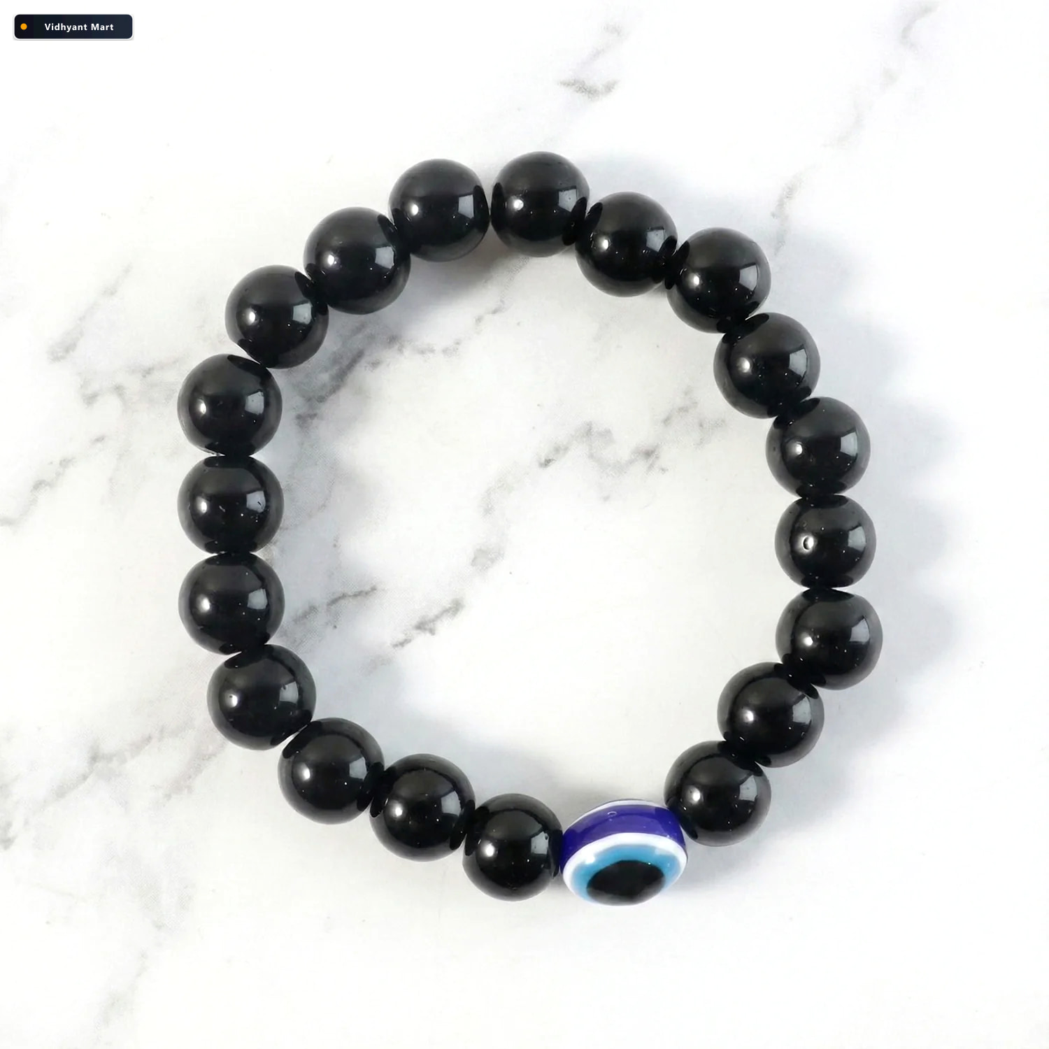 Vidhyant Mart Crystal Beaded Stretch Bracelet Elegant Dual Tone 2