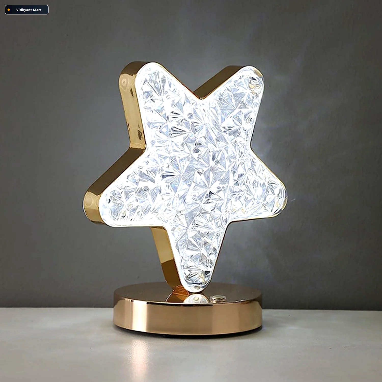 Vidhyant Mart Crystal Diamond Lamp Usb Rechargeable Dimmable Led 2