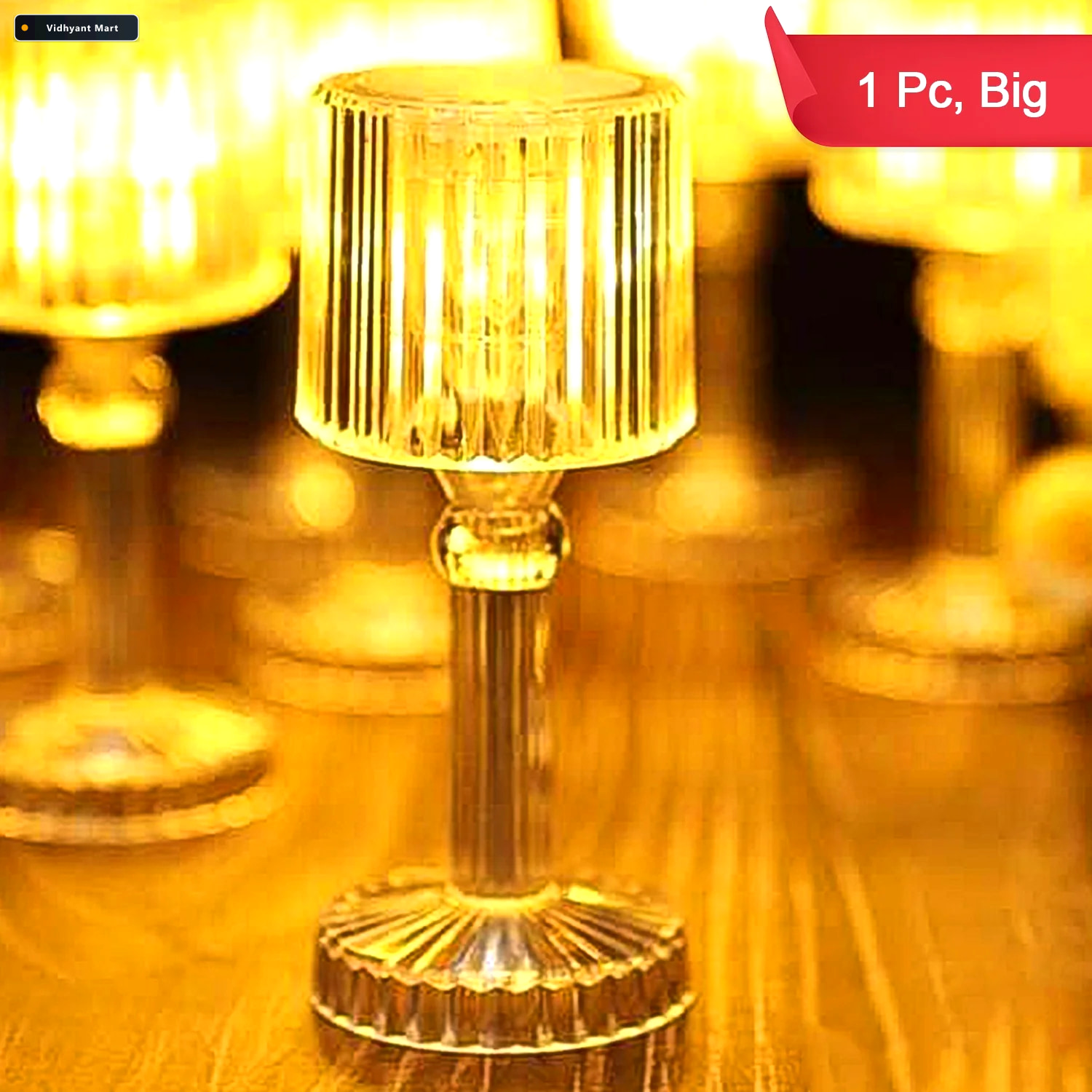 Vidhyant Mart Crystal Led Desk Lamp Portable Acrylic Glow Deskro 2