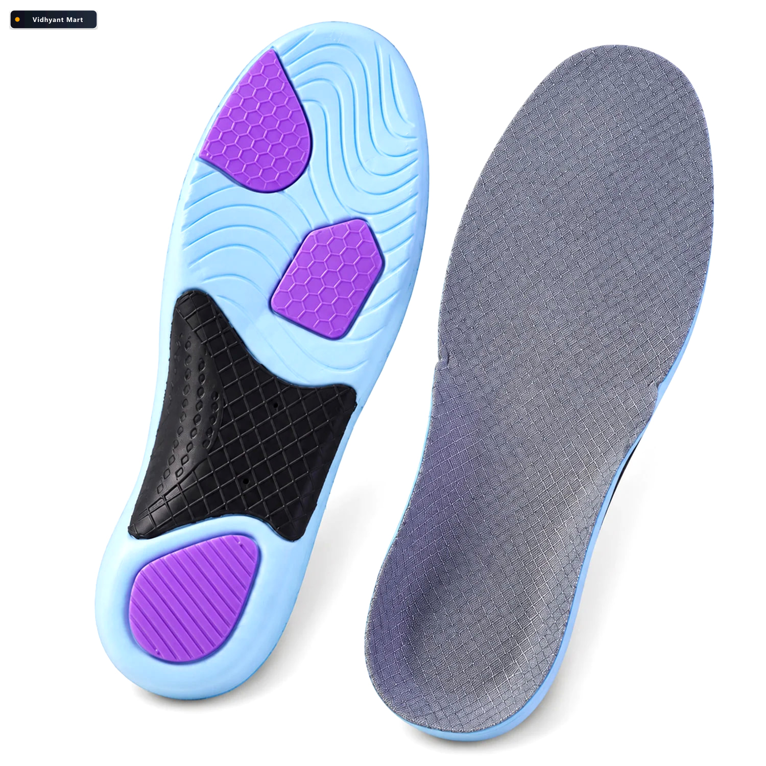 Vidhyant Mart Cushioned Arch Support Shoe Insoles Size 3940 4