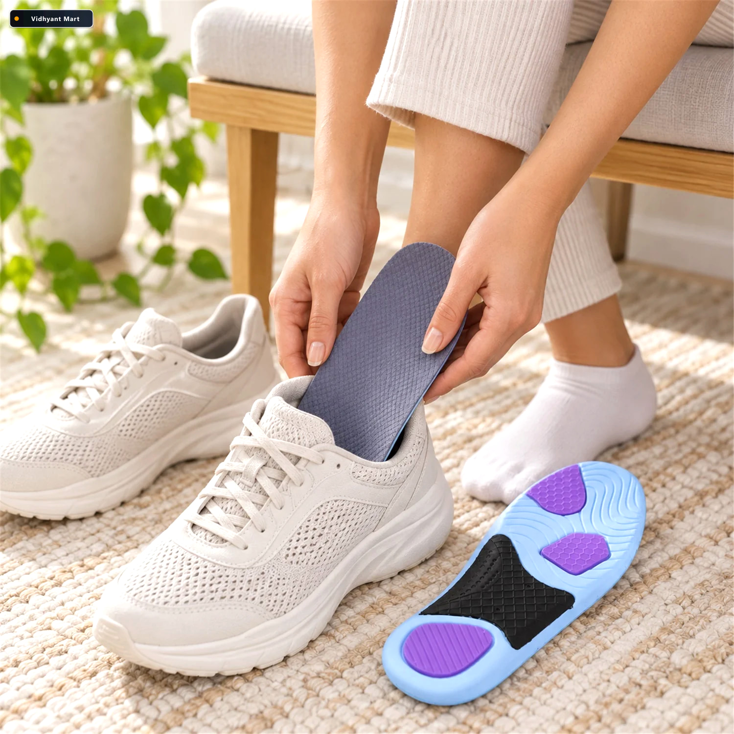 Vidhyant Mart Cushioned Arch Support Shoe Insoles Size 4142 3