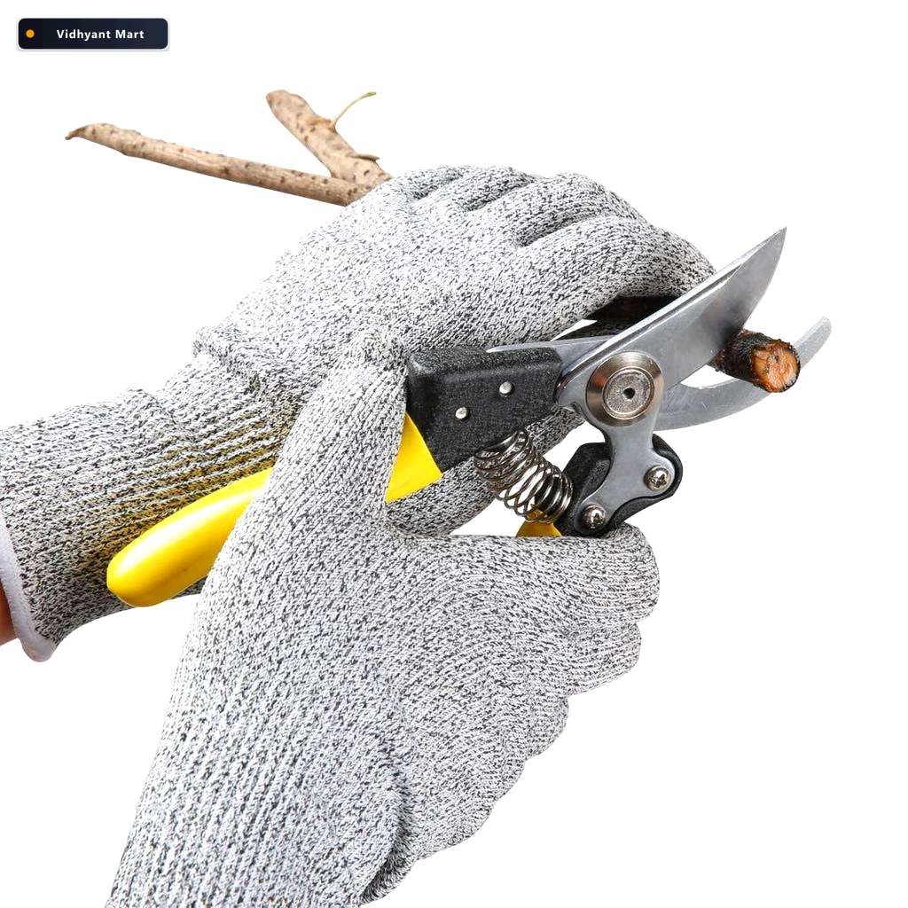 Vidhyant Mart Cut Resistant Gloves Hand Safety Protection Grow W 2