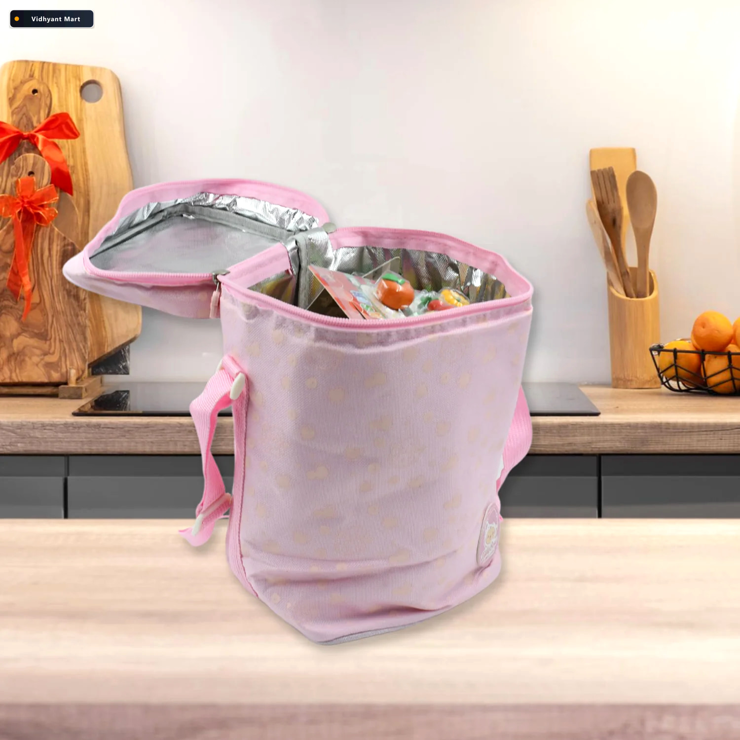 Vidhyant Mart Cute Animal Lunch Bag Reusable Spacious For Daily 2