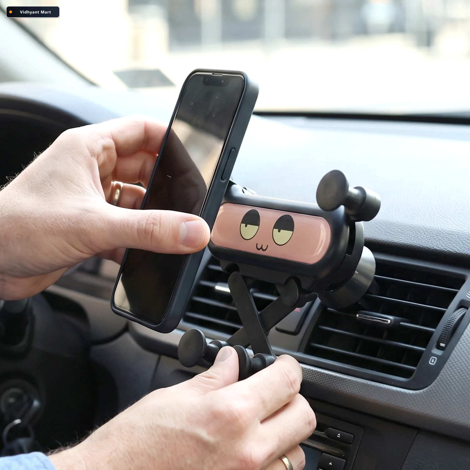 Vidhyant Mart Cute Car Mobile Phone Holder With Air Vent Mount A 2