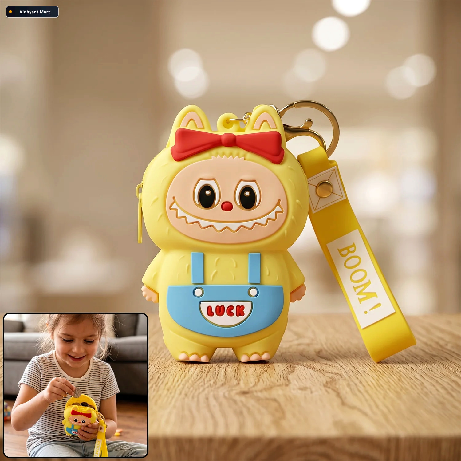 Vidhyant Mart Cute Cartoon Monster Silicone Coin Purse Playful C 1