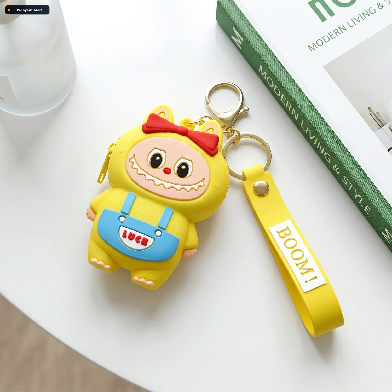Vidhyant Mart Cute Cartoon Monster Silicone Coin Purse Playful C 3