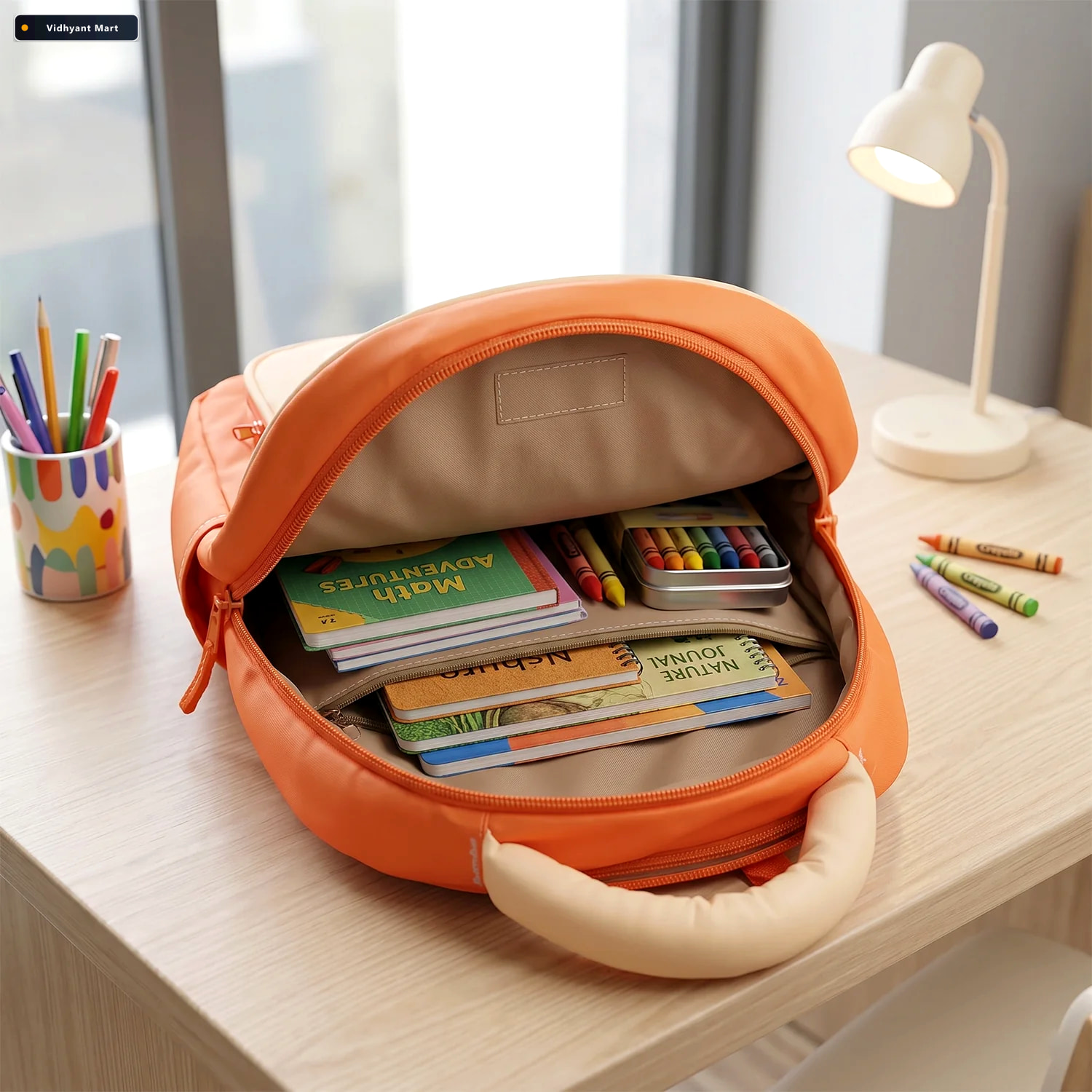 Vidhyant Mart Cute Cartoon School Backpack Lightweight Spacious 2