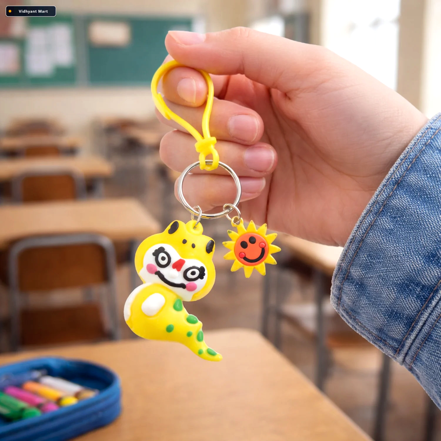 Vidhyant Mart Cute Dinosaur Keychain Playful Accessory For Bags 2