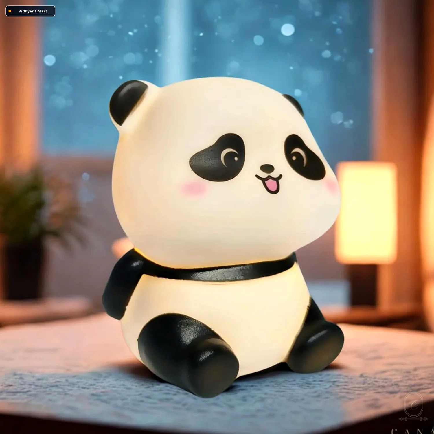 Vidhyant Mart Cute Mini Panda Night Light Soft Led Bedside Lamp 2