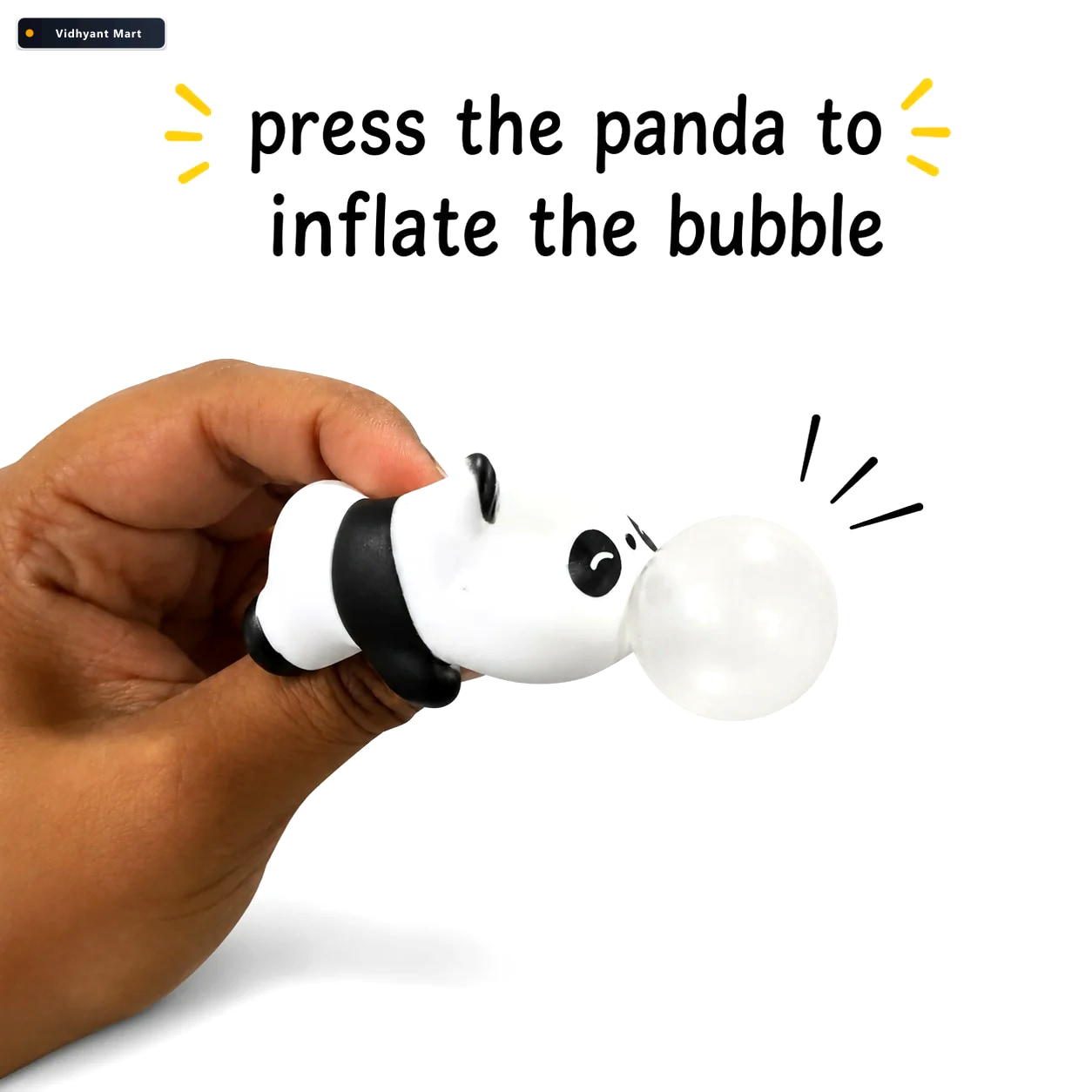 Vidhyant Mart Cute Panda Bubble Blowing Squeeze Toy For Kids Fun 4