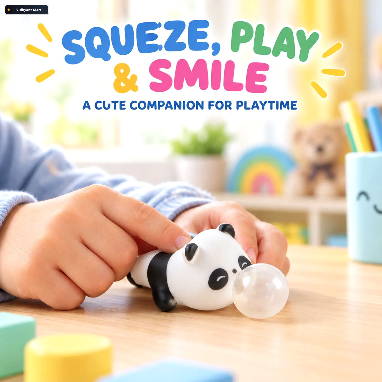 Vidhyant Mart Cute Panda Bubble Squishy Toy With Squeeze And Rel 2