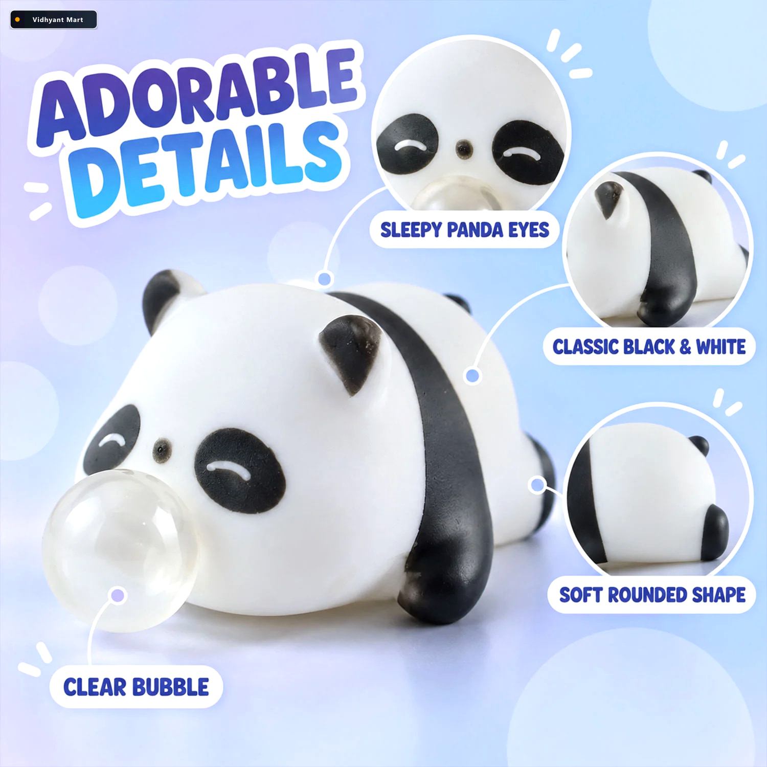 Vidhyant Mart Cute Panda Bubble Squishy Toy With Squeeze And Rel 3
