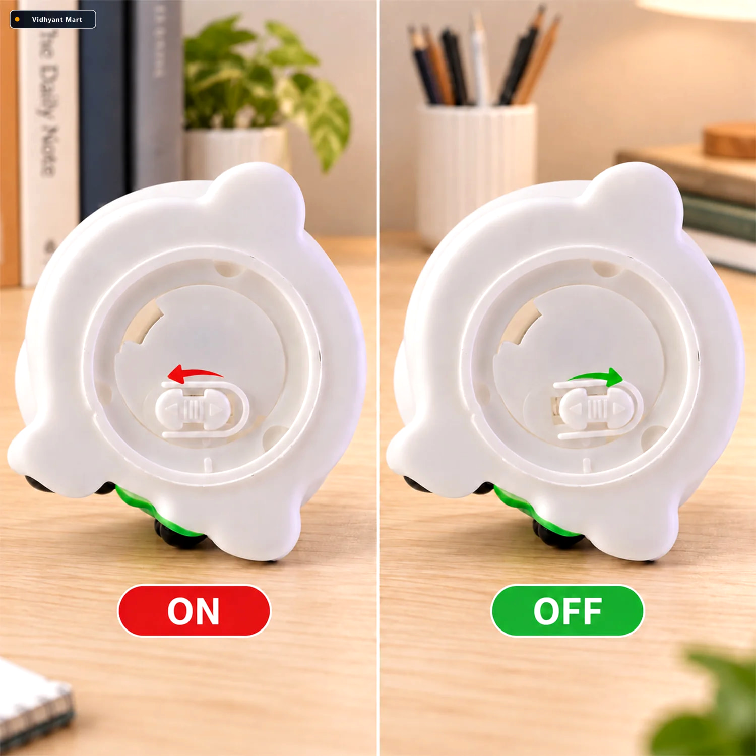 Vidhyant Mart Cute Panda Hugging Bamboo Led Night Lamp For Bedsi 3