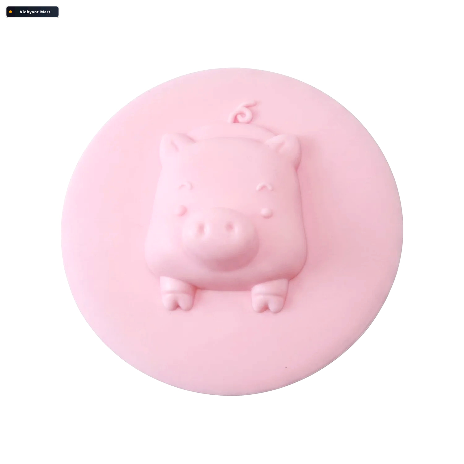 Vidhyant Mart Cute Pig Design Silicone Floor Drain Cover For Bat 4