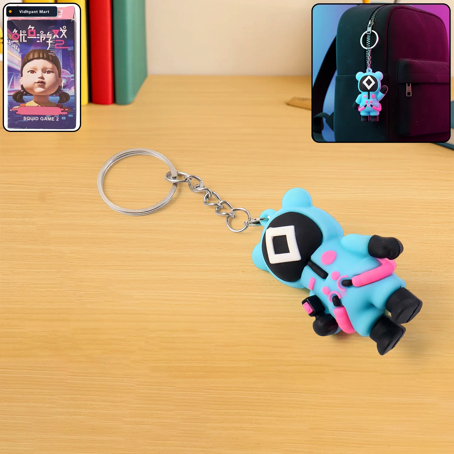 Vidhyant Mart Cute Silicone Keychain Vibrant Durable Fun Accesso 2