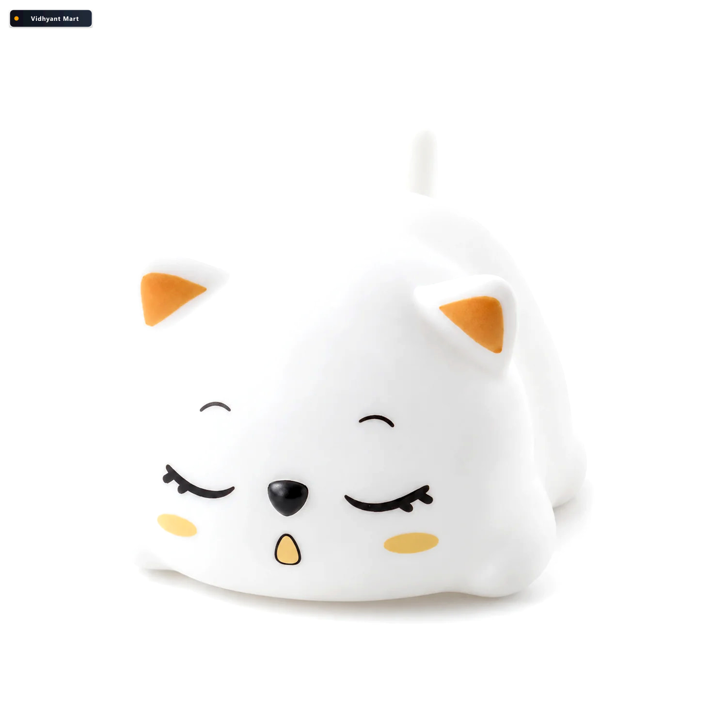 Vidhyant Mart Cute Sleeping Cat Night Light With Warm Glow For B 4