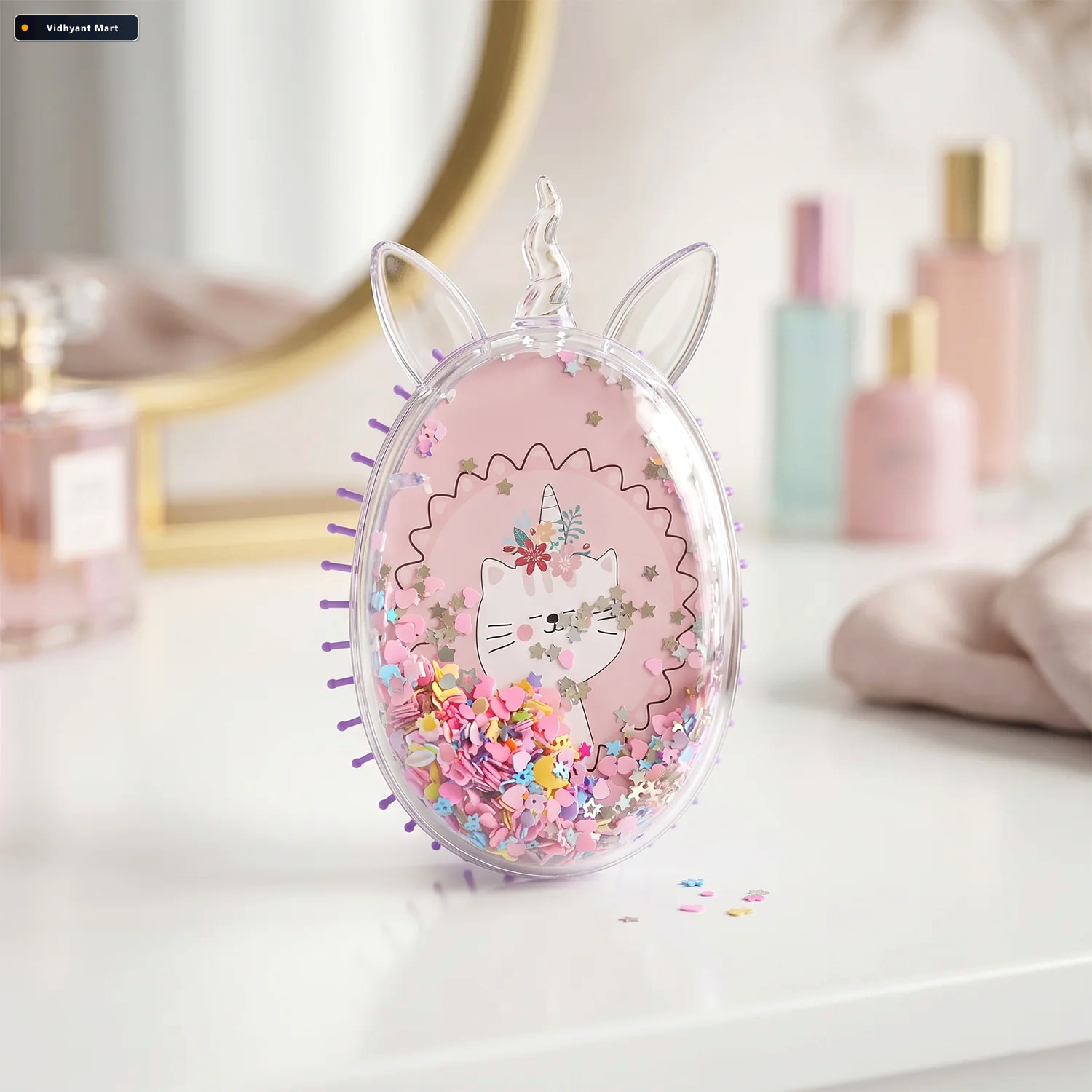 Vidhyant Mart Cute Unicorn Hair Comb Fun Detangling Stylish For 3