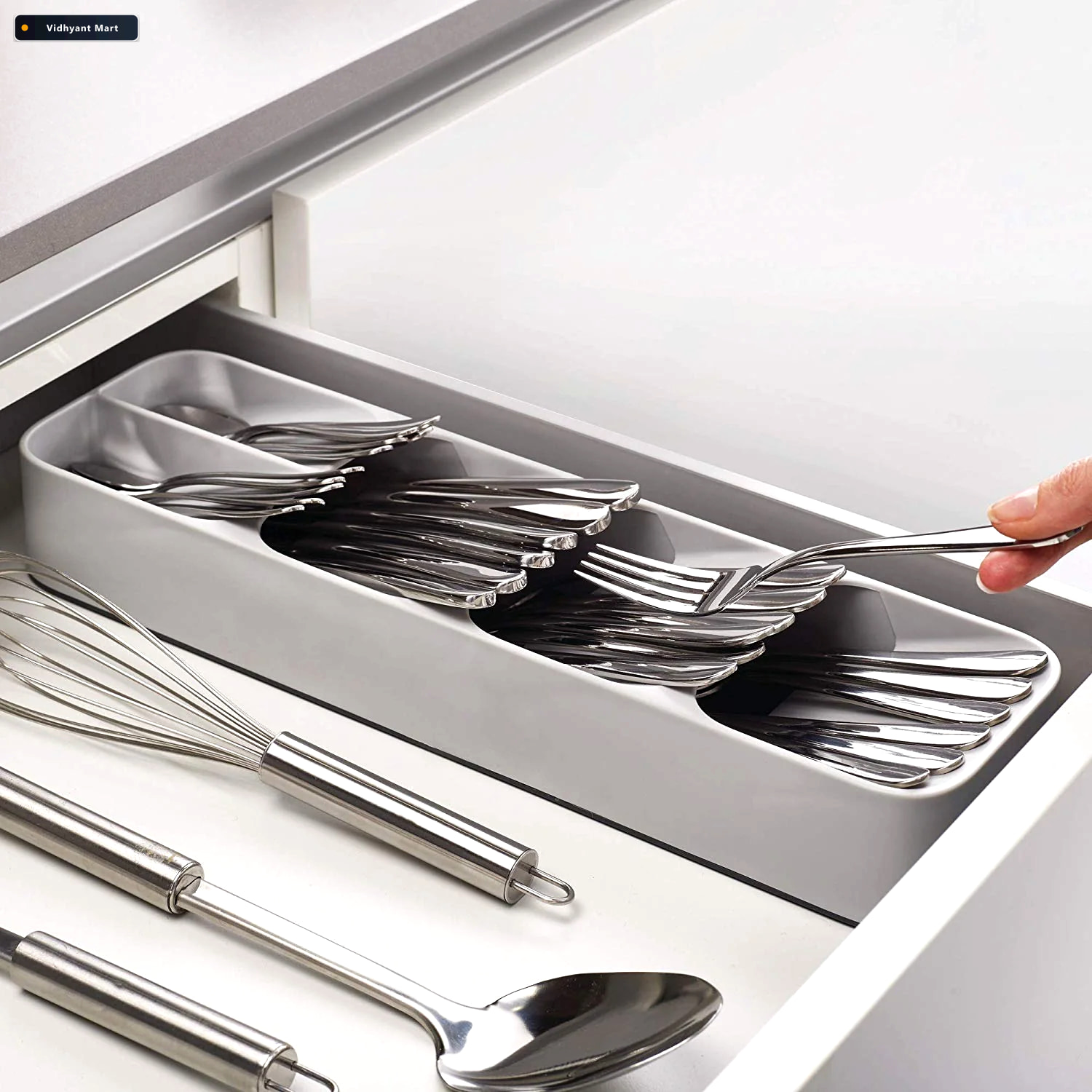 Vidhyant Mart Cutlery Tray Compact Kitchen Drawer Organizer Lunc 2