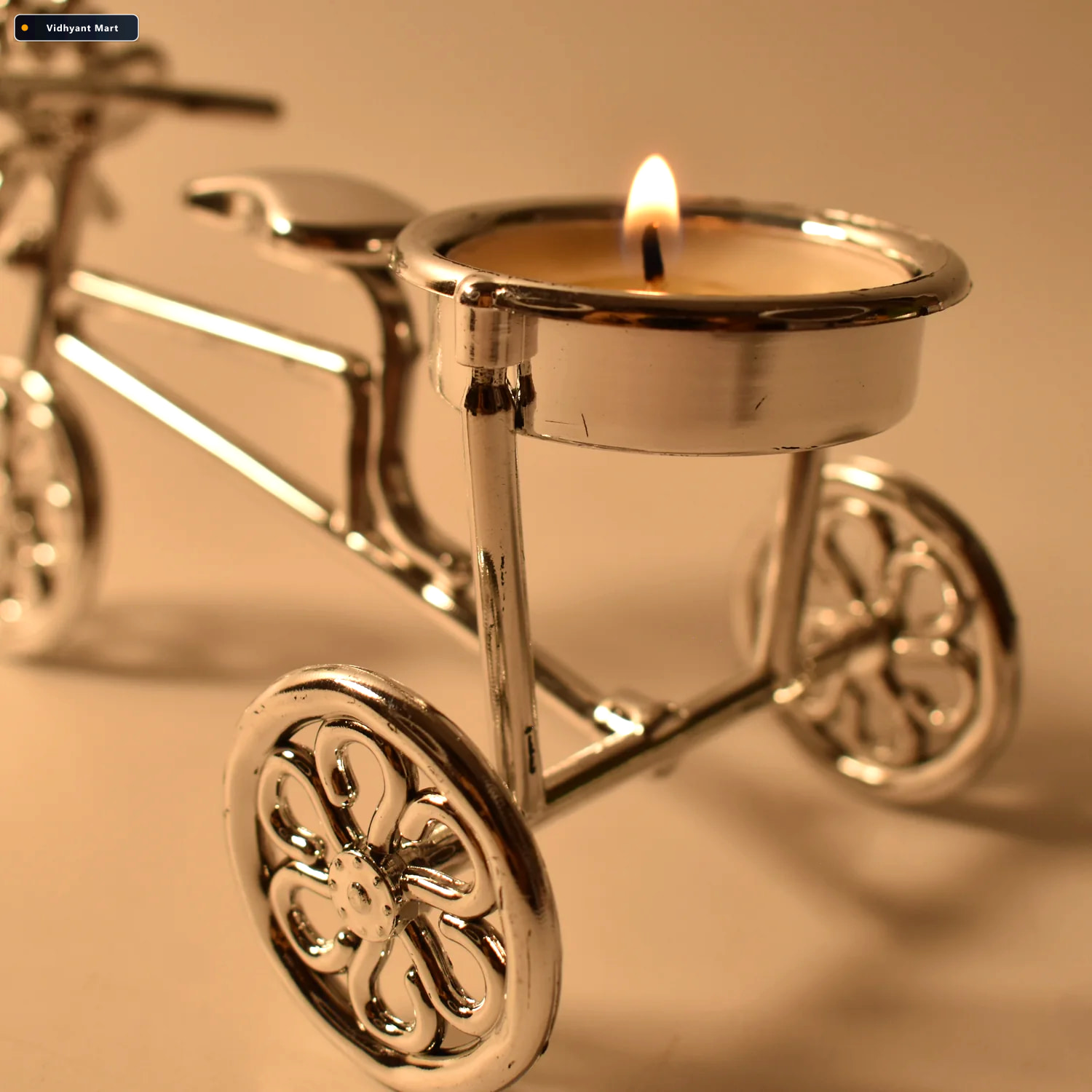 Vidhyant Mart Cycle Tealight Holder Festive Decorative Candle St 2