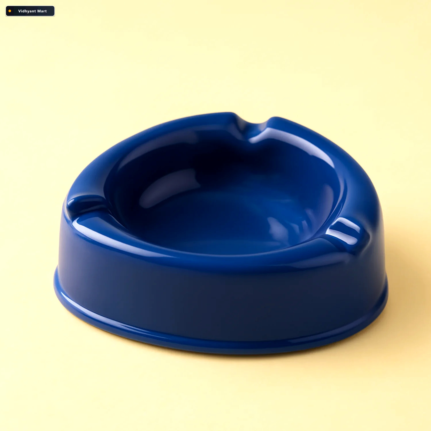 Vidhyant Mart Dark Blue Plastic Ashtray Durable Smokeless 3 Slot 3