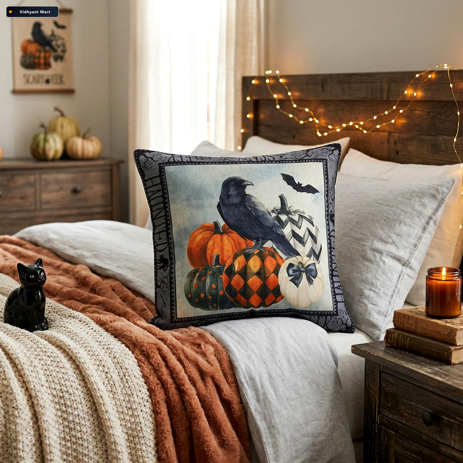 Vidhyant Mart Decorative Cushion Cover Stylish Zipper Closure Fo 3