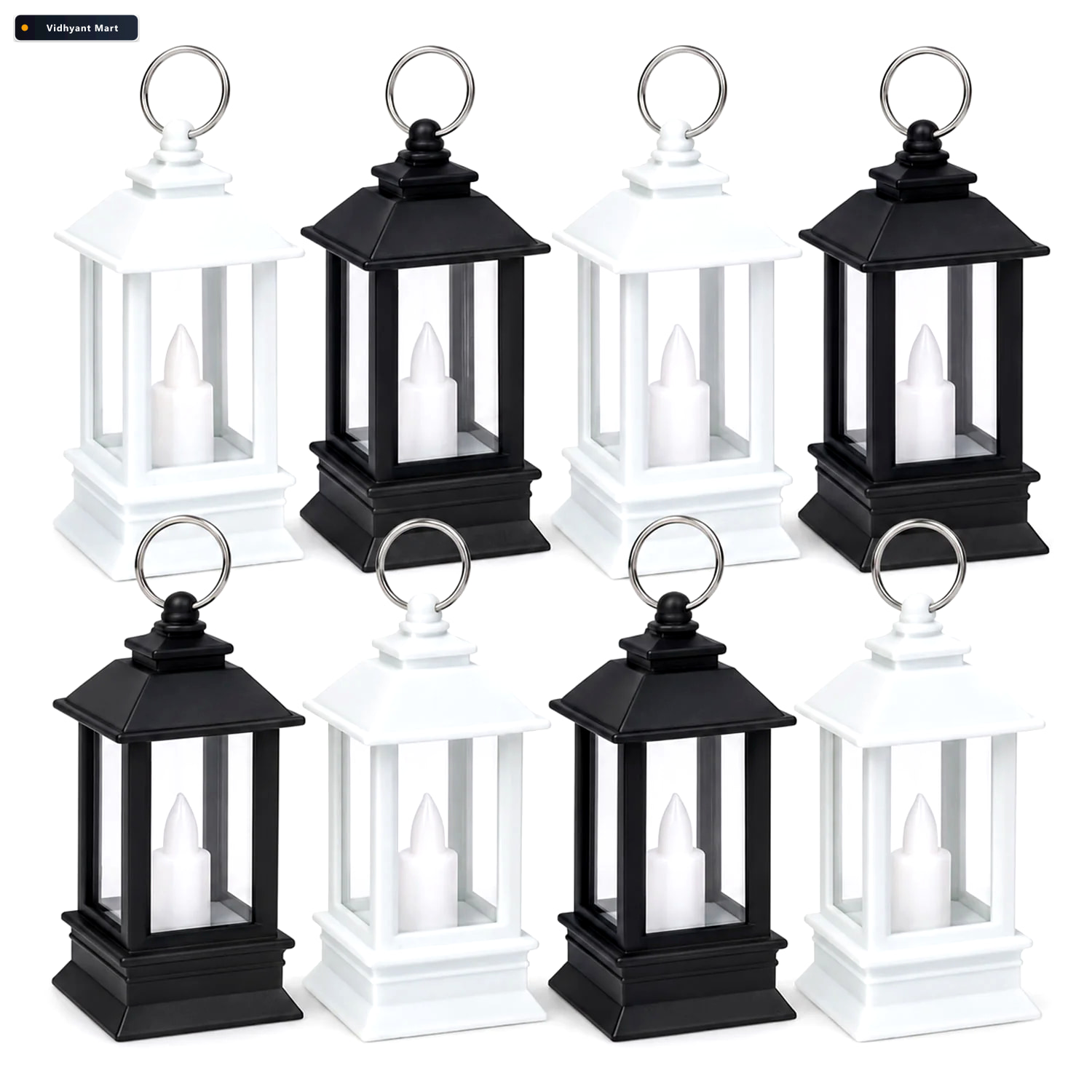 Vidhyant Mart Decorative Flameless Led Mini Lantern Candles For 4