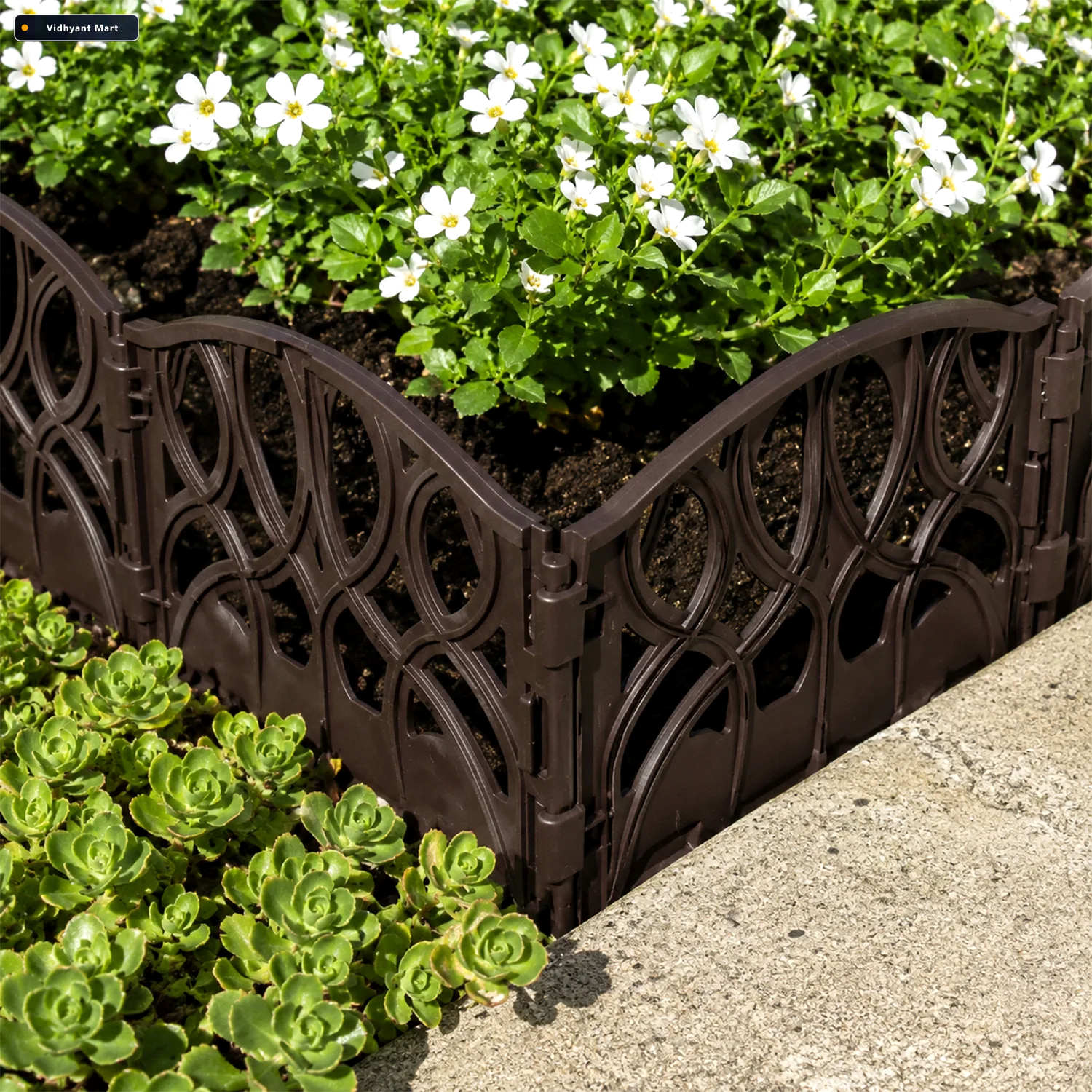 Vidhyant Mart Decorative Garden Fence Border Set 20 Interlocking 3