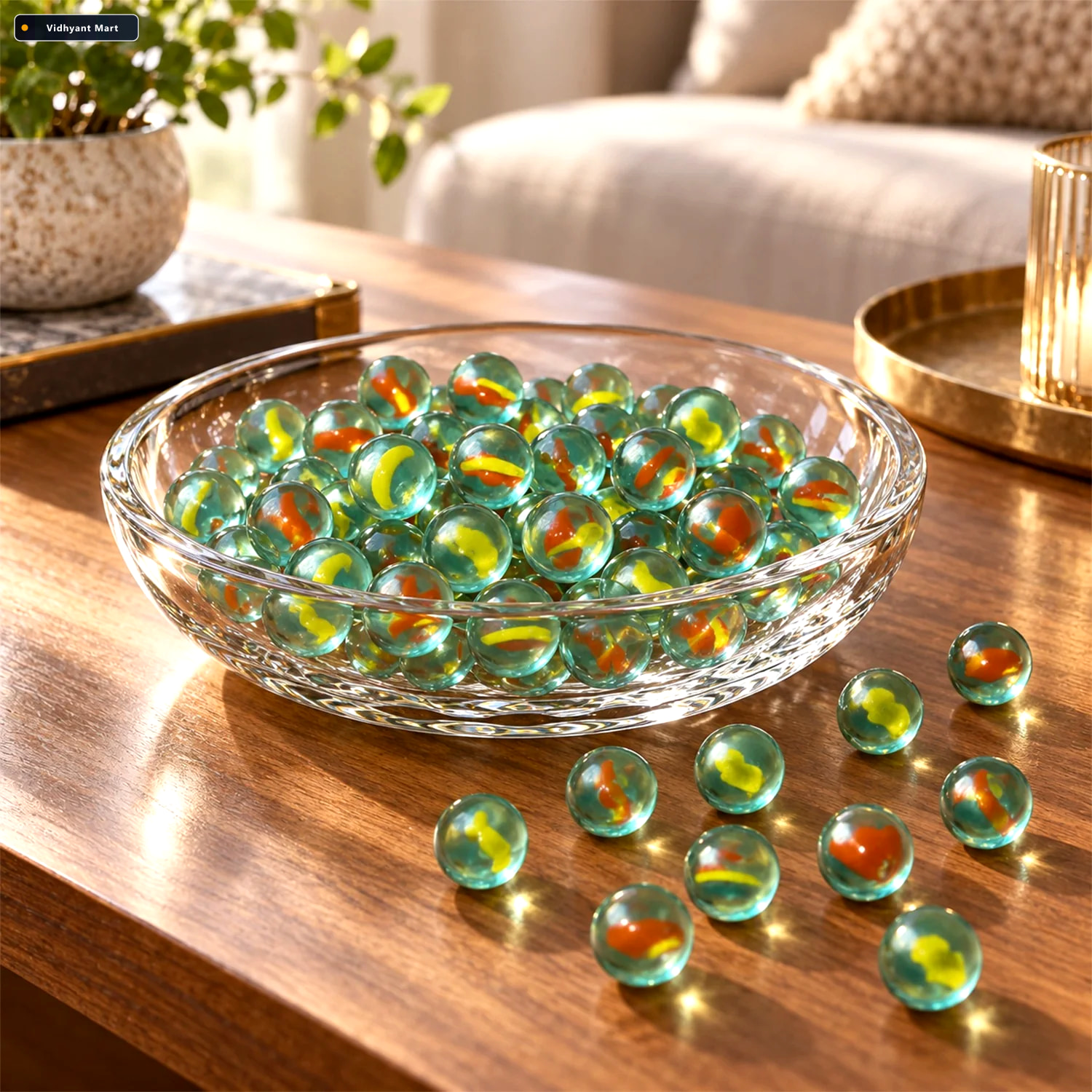 Vidhyant Mart Decorative Glass Marbles For Vase Filling Aquarium 1