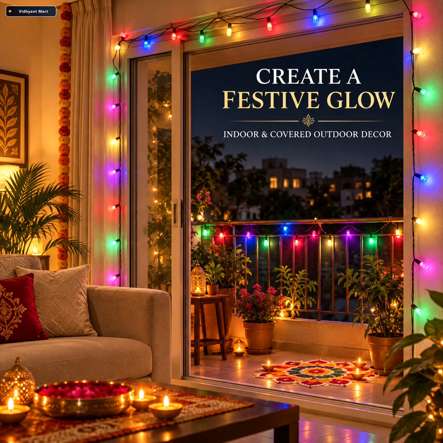 Vidhyant Mart Decorative Led String Light Series For Home And Wi 3