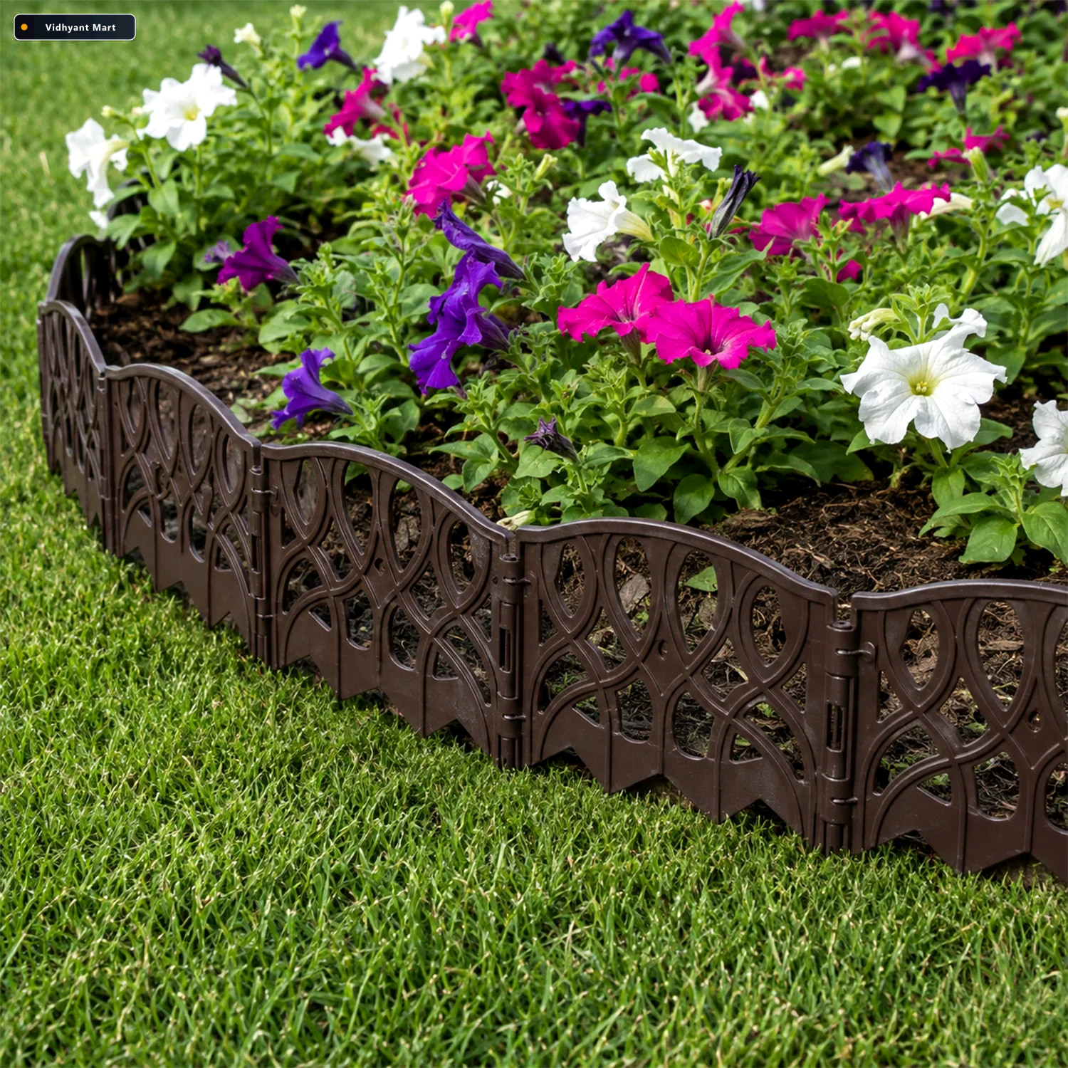 Vidhyant Mart Decorative Plastic Garden Fence Border Set For Law 2