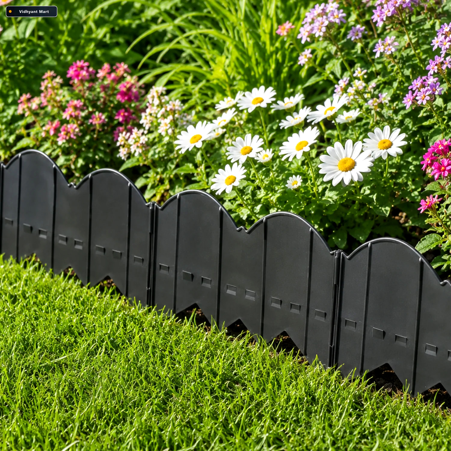 Vidhyant Mart Decorative Plastic Garden Lawn Edging Border Set F 2