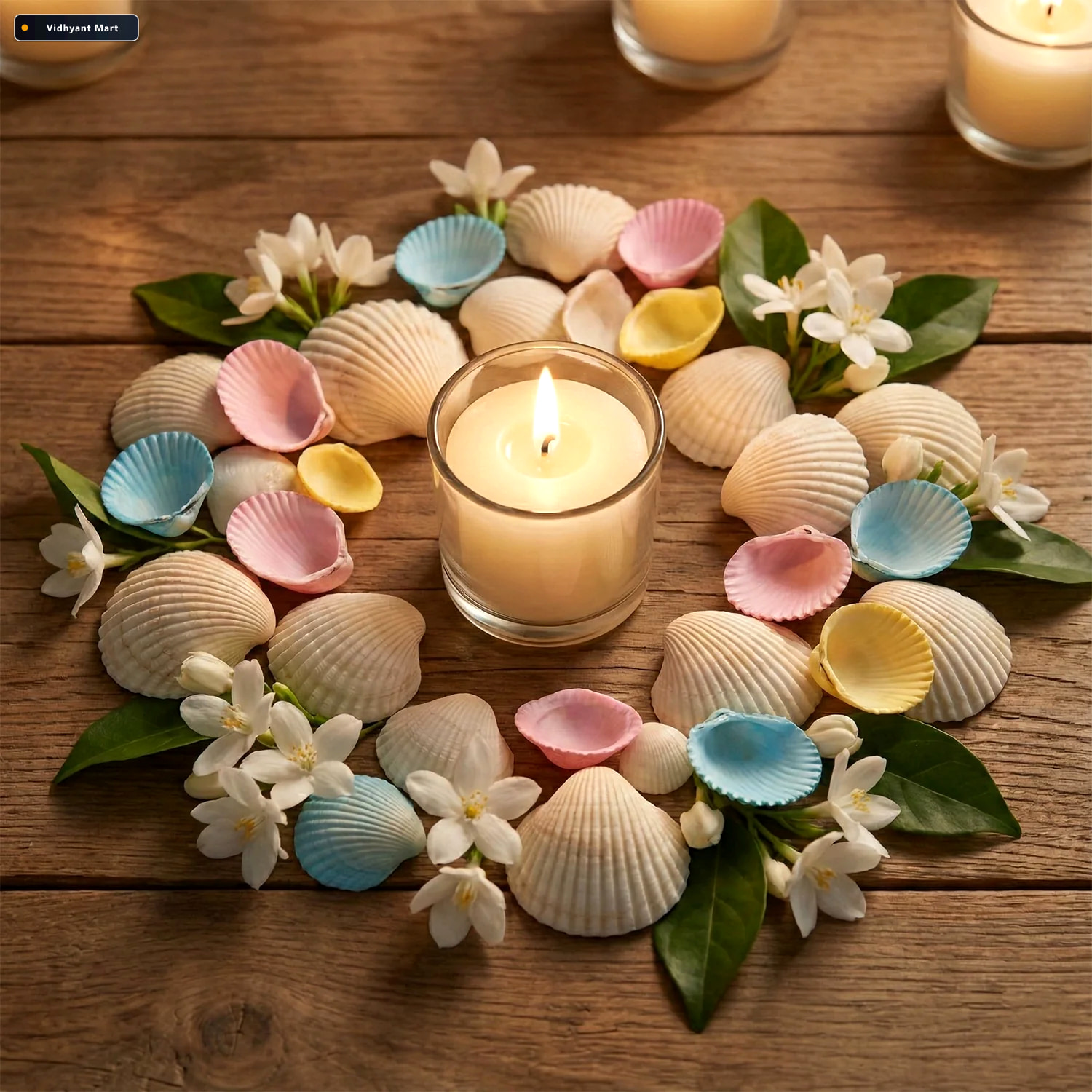 Vidhyant Mart Decorative Seashells Set Natural Vase Fillers For 3