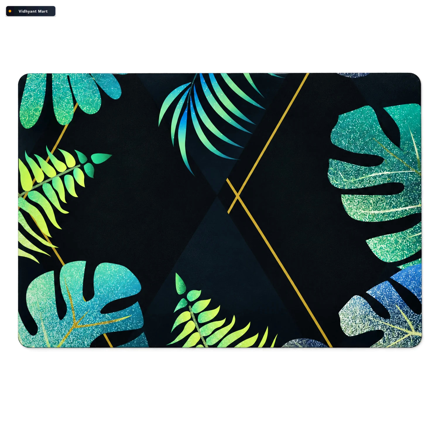 Vidhyant Mart Decorative Tropical Leaf Print Floor Mat For Indoo 4