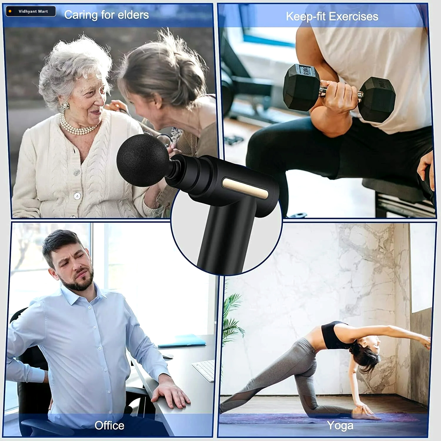 Vidhyant Mart Deep Tissue Massager Cordless For Muscle Pain Reli 4