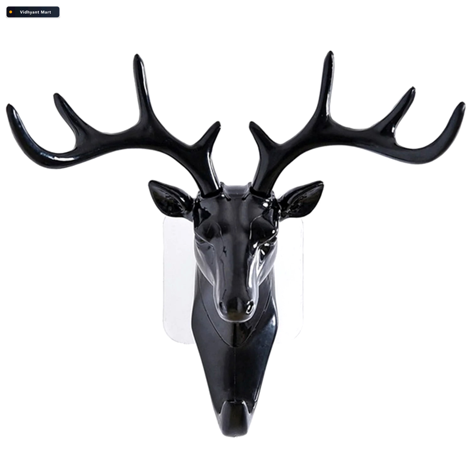 Vidhyant Mart Deer Head Wall Hook Self Adhesive Decorative Style 3