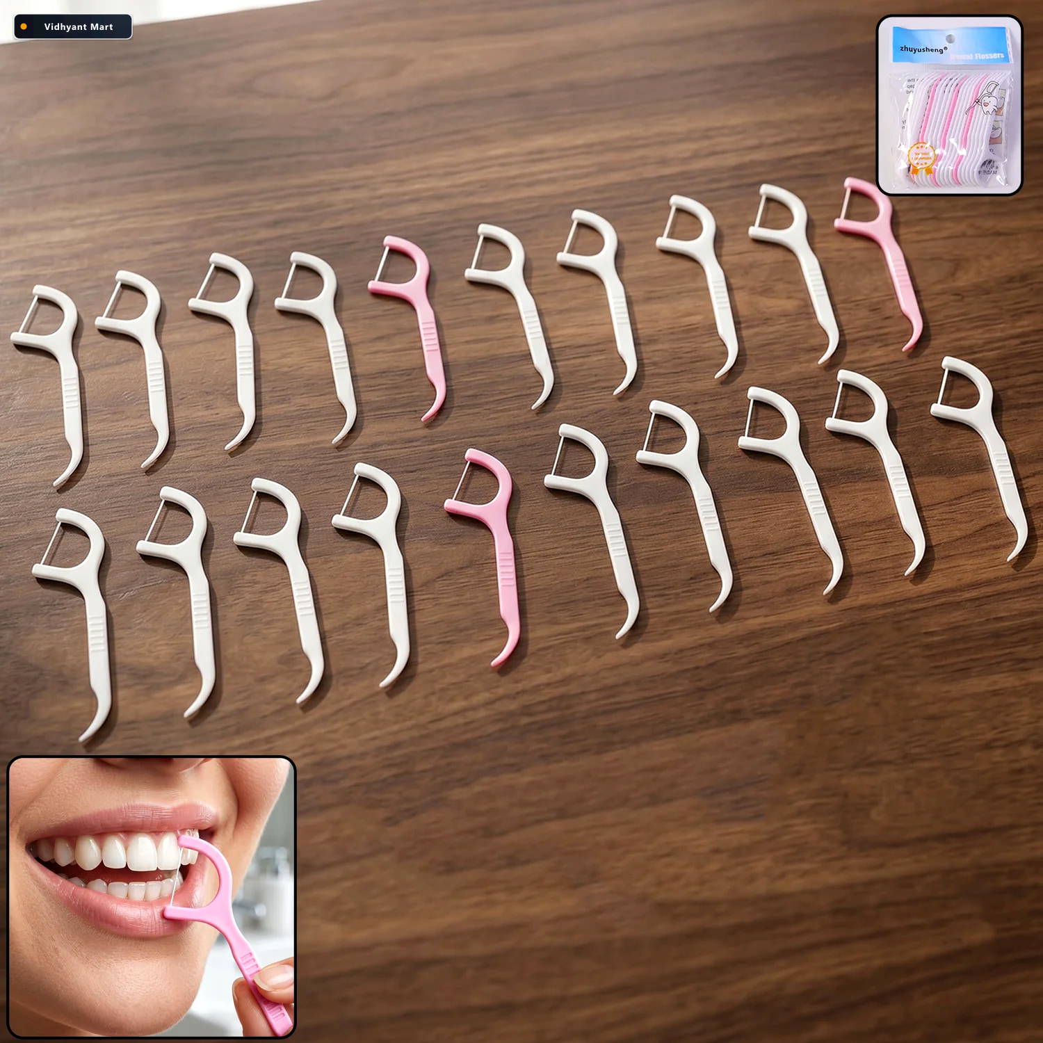 Vidhyant Mart Dental Floss Picks Hygienic Effective Oral Care On 1