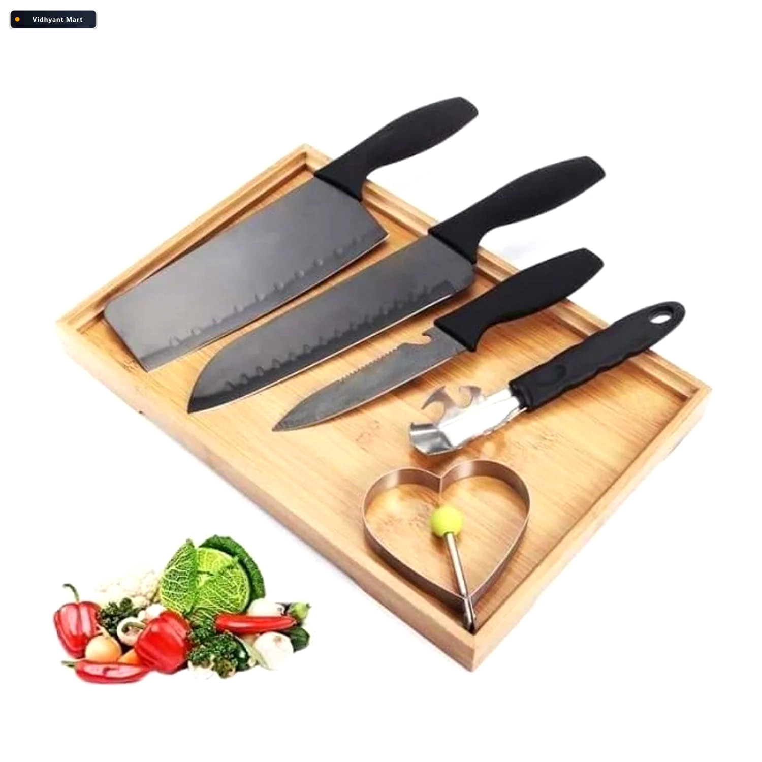 Vidhyant Mart Deodap 5 Piece Stainless Steel Kitchen Knife Set S 4