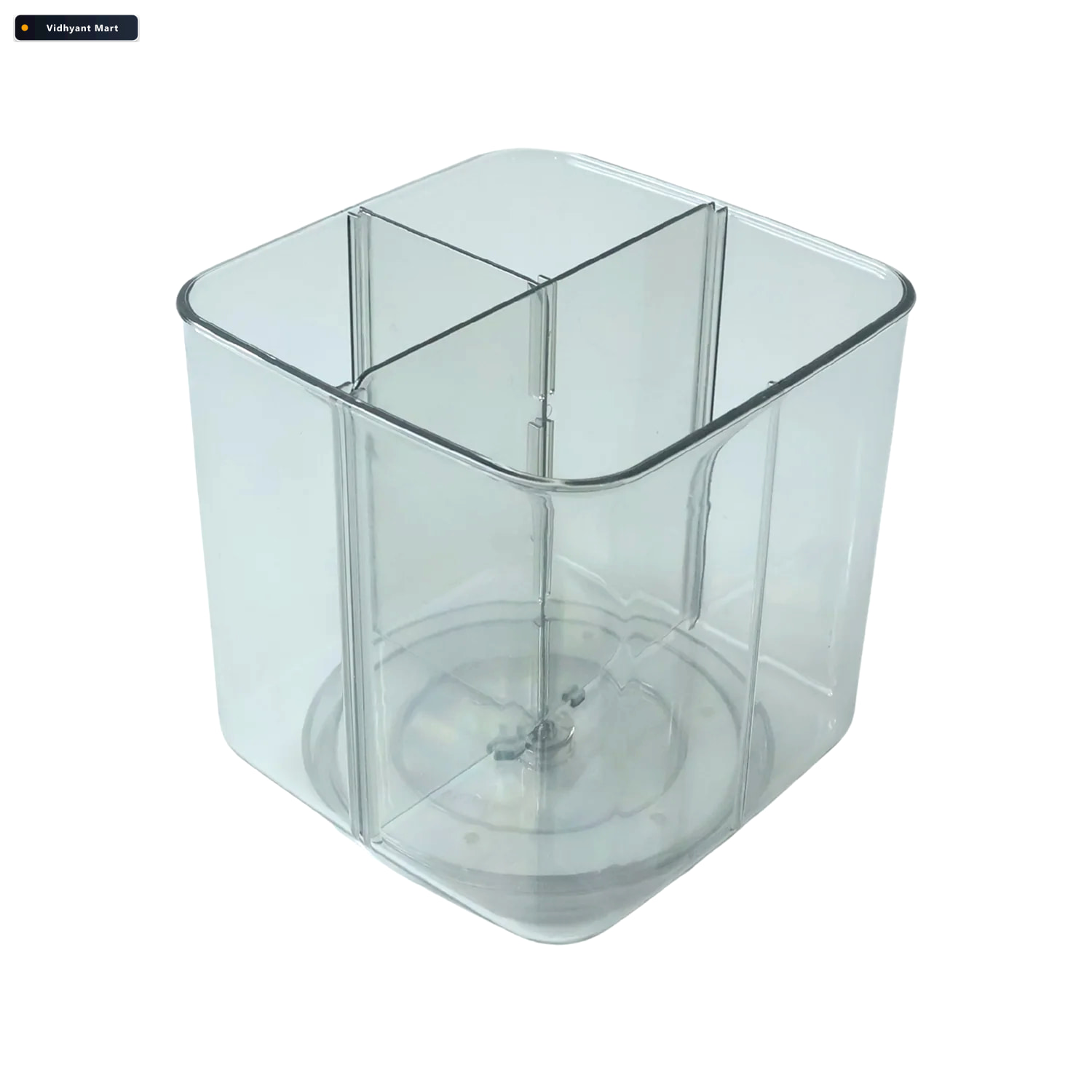 Vidhyant Mart Desk Organizer 360 Rotating Acrylic Pen Stand For 2