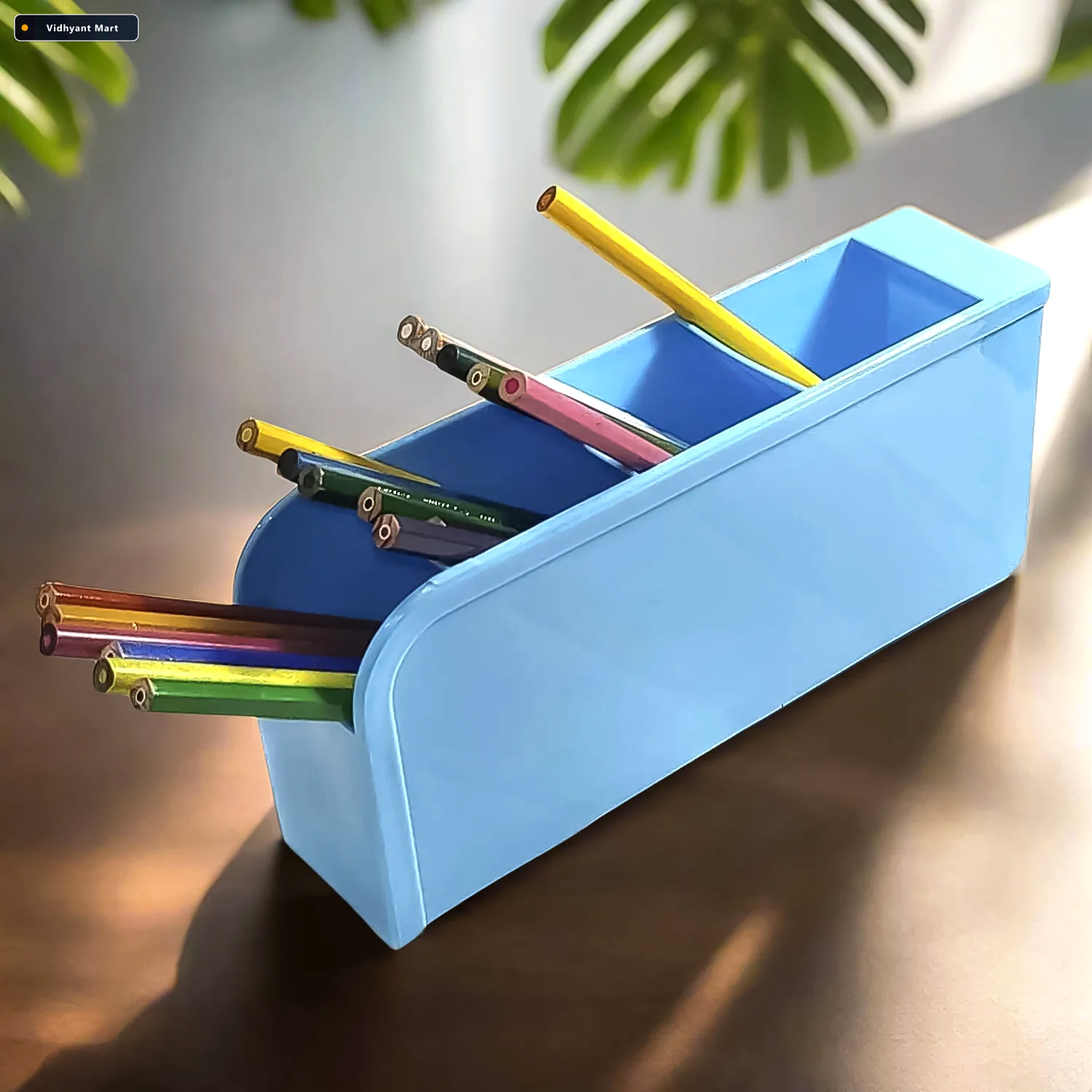 Vidhyant Mart Desktop Pen Holder 4 Comp Stationery Organiser For 3