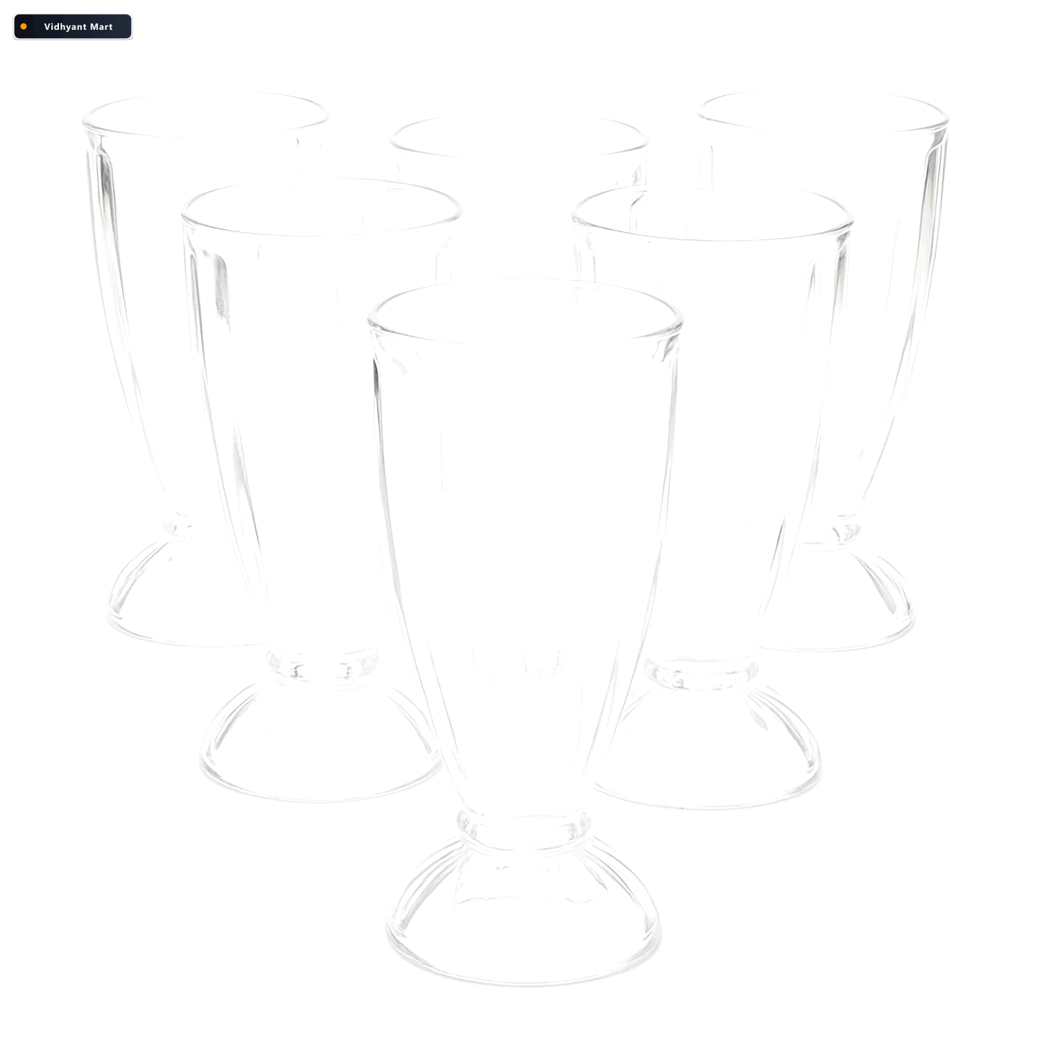 Vidhyant Mart Dessert Falooda Glasses Premium 400ml Set Of 6 4