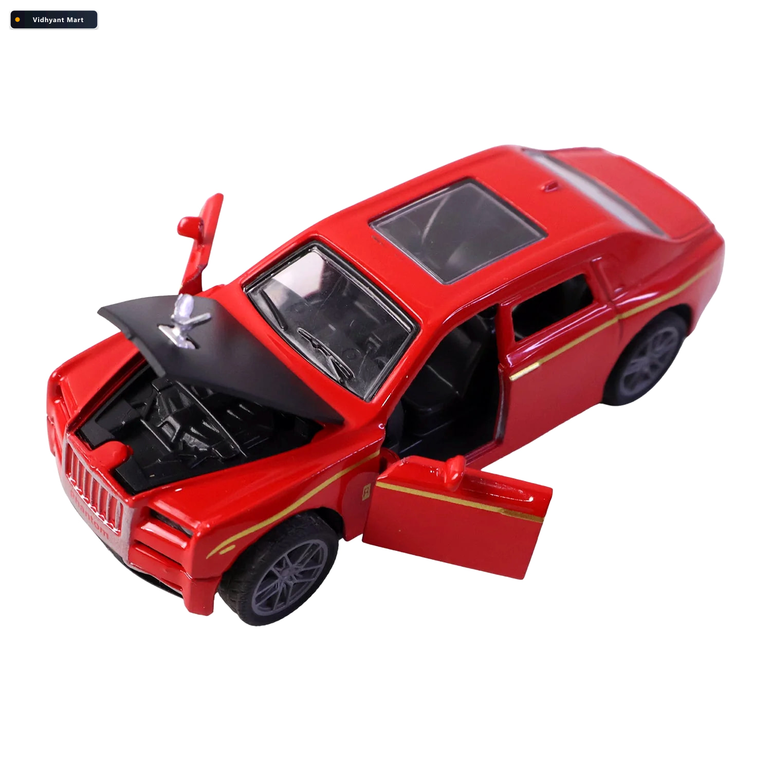Vidhyant Mart Die Cast Metal Pull Back Toy Car Realistic Luxury 4