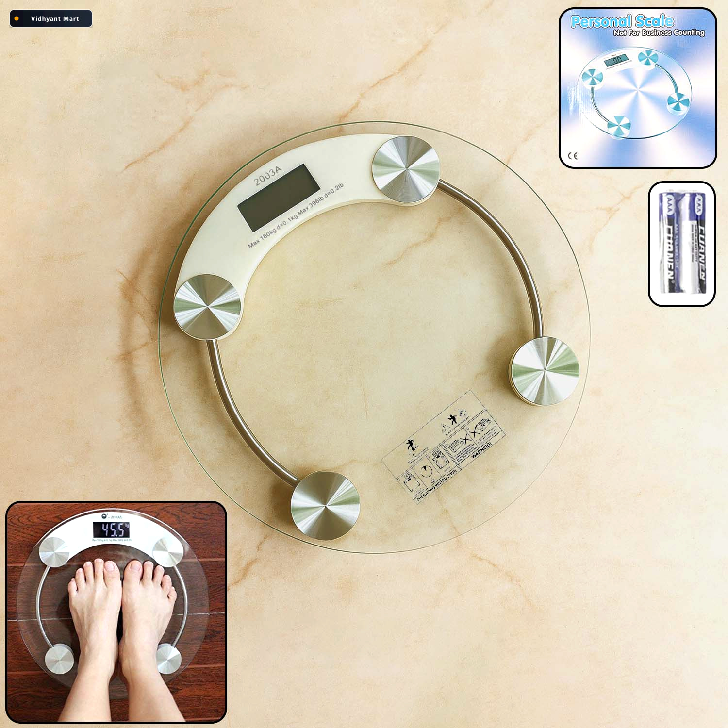 Vidhyant Mart Digital Body Weight Scale Accurate Fitness Monitor 1