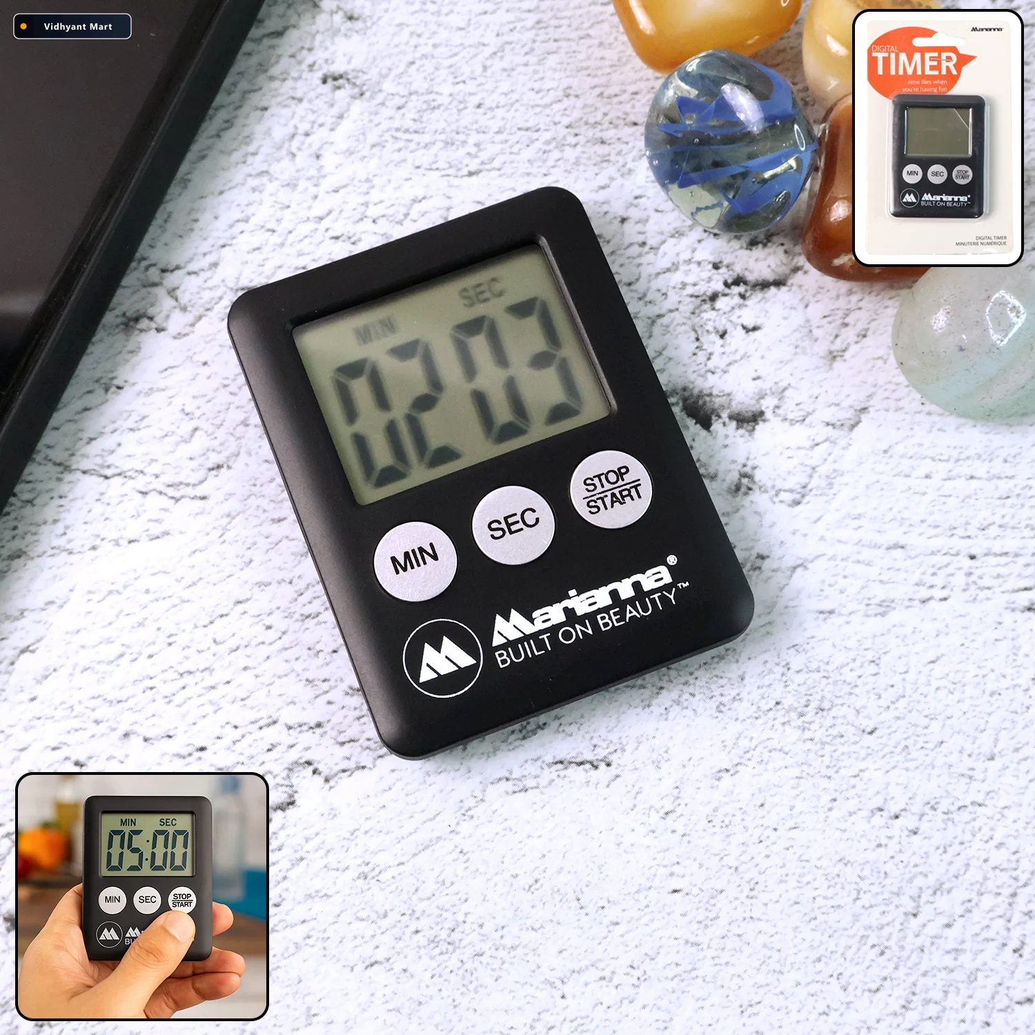 Vidhyant Mart Digital Kitchen Timer Large Display Loud Alarm Mag 2