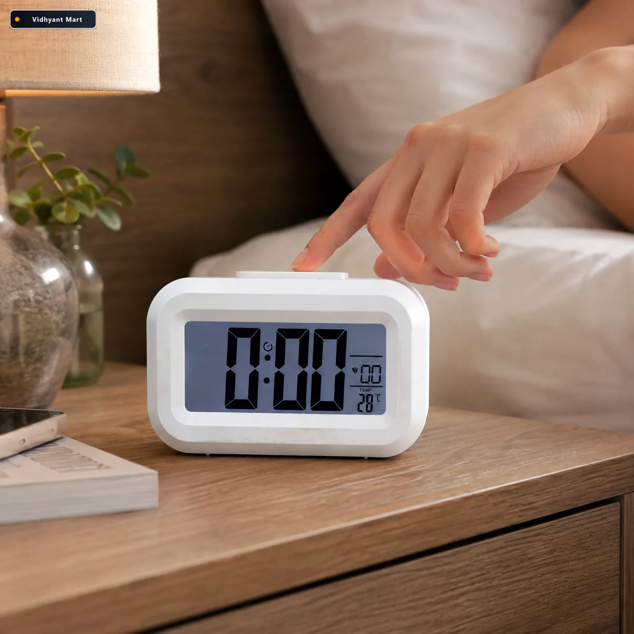 Vidhyant Mart Digital Led Alarm Clock Compact With Temperature N 1
