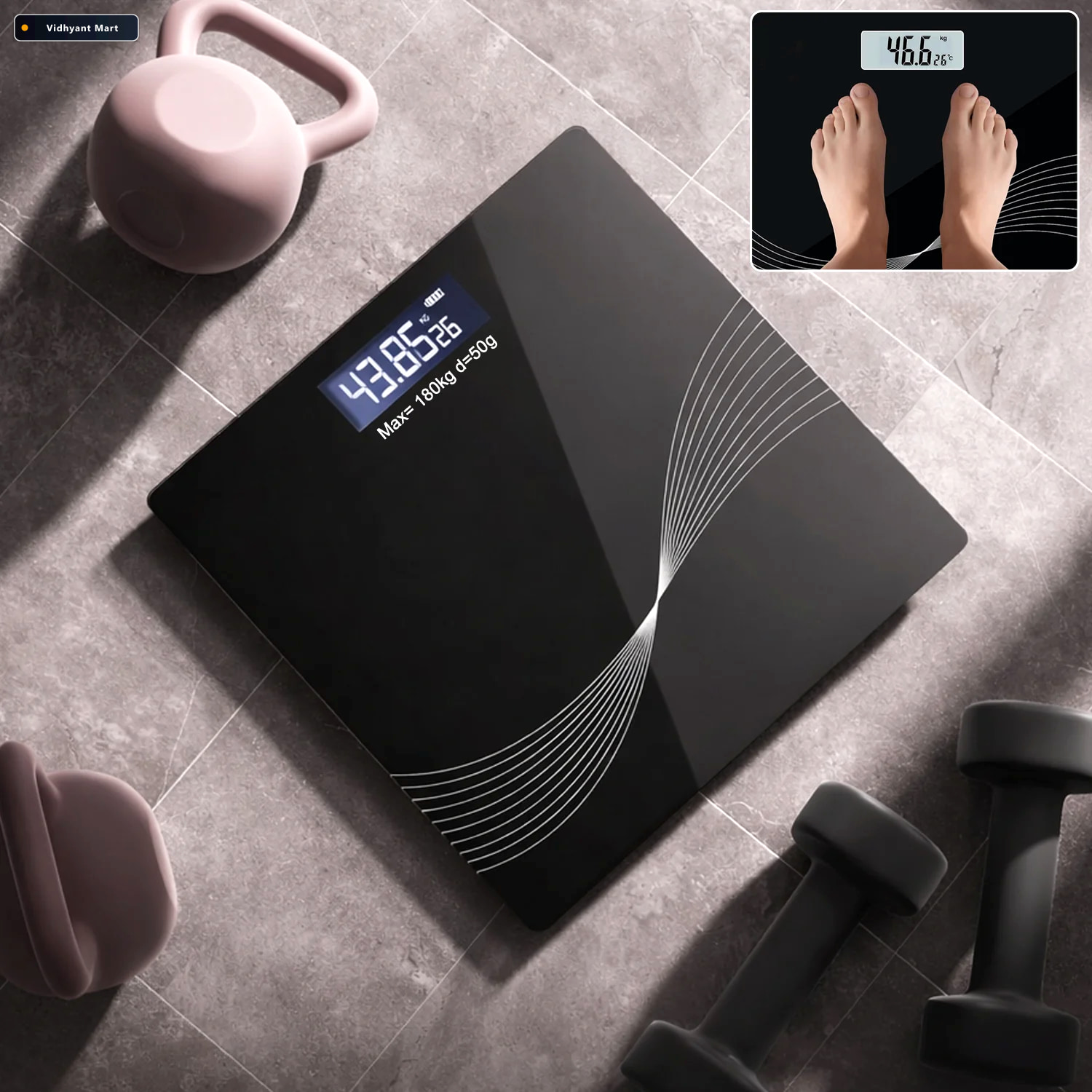 Vidhyant Mart Digital Personal Weight Scale Slim High Precision 1